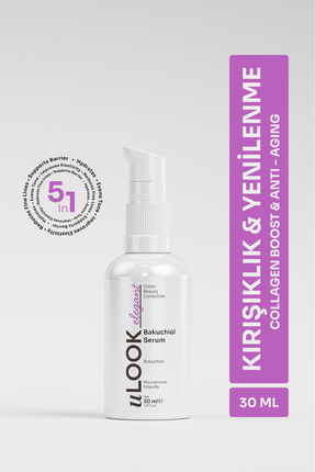 uLOOK Bakuchiol Serum 30 ml – Bitkisel Retinol Alternatifi Cilt Yenileyici ve...