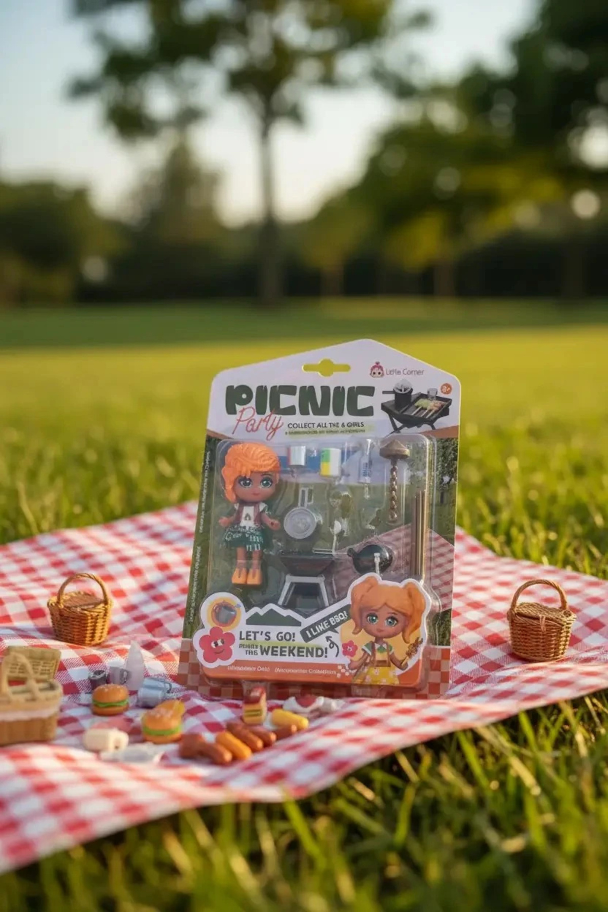 Miniso Little Corner Picnic Party Mini Bebek ve Mangal Seti
