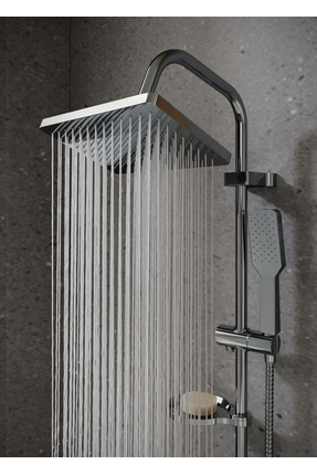 Creavit SH630 Krom Tepe Duş Sistemi - Kare