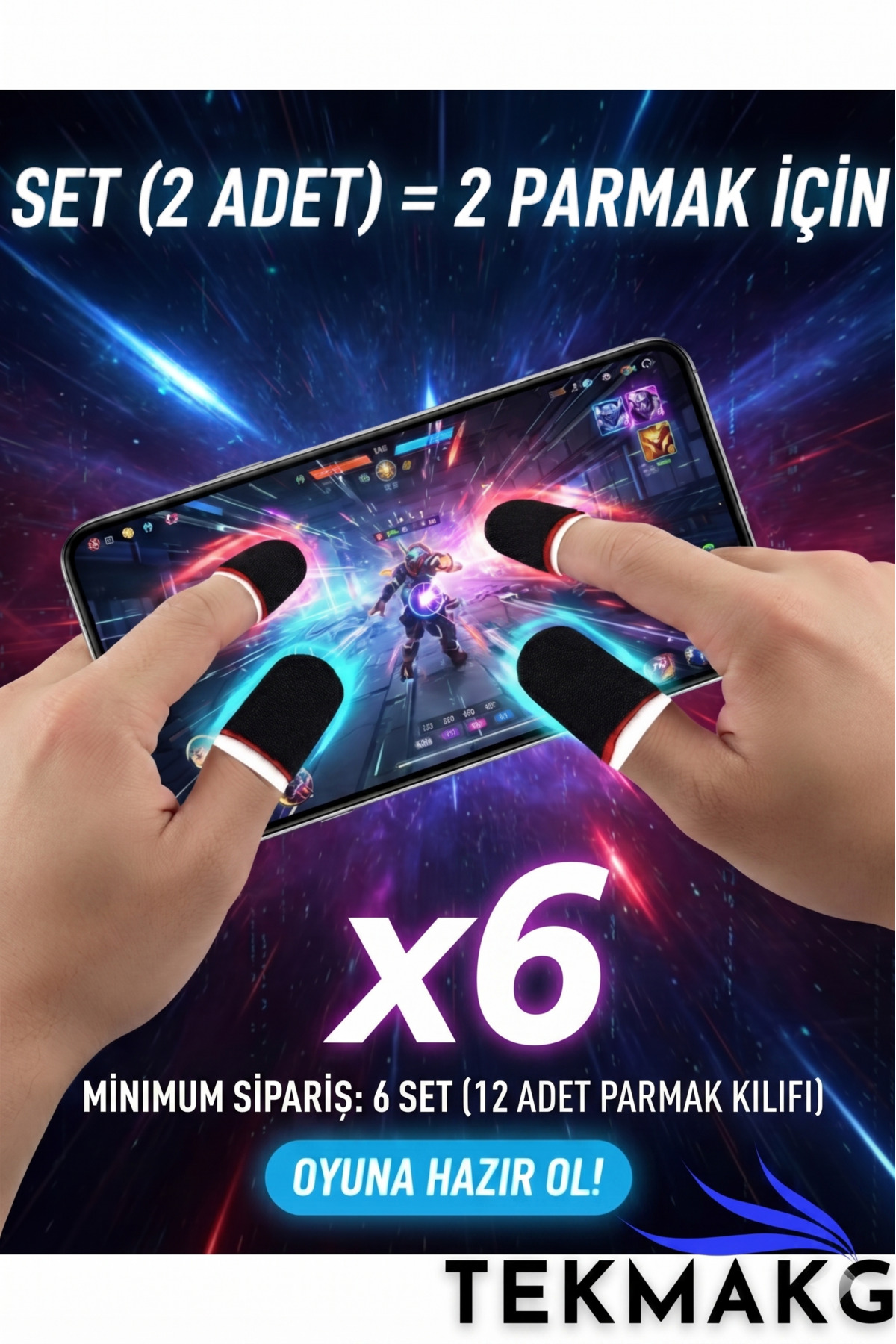 PUBG Parmak Kılıfı 1 SET (2 Adet) Ter Geçirmez Nefes Alan Pro Gamer Parmaklık