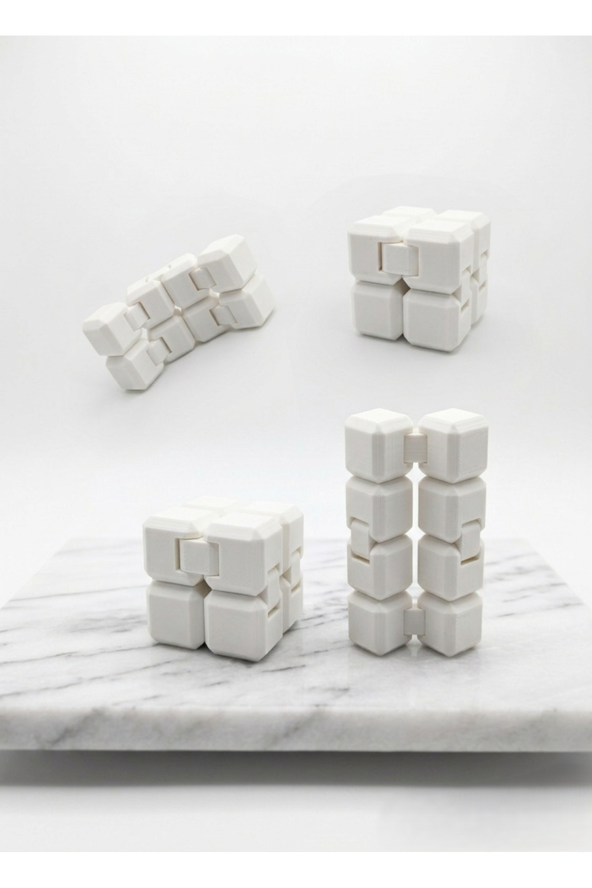 Infinity Cube Infinite Stress Cube - Infinite Cycle Toy - White