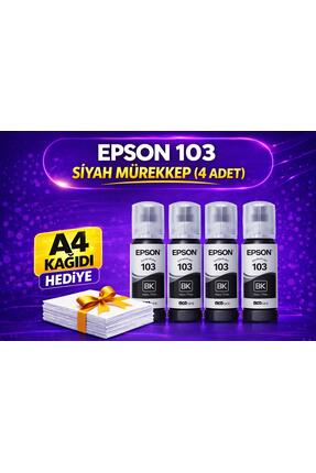 Epson 103 L3260 Orjinal 4'lü Siyah Mürekkep