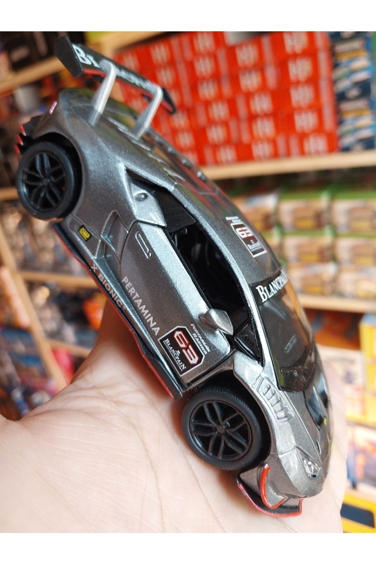 OYUNCAKSAHİLİ Lamborghını Huracan Lp620-2 Trofeo Gri Diecast Metal