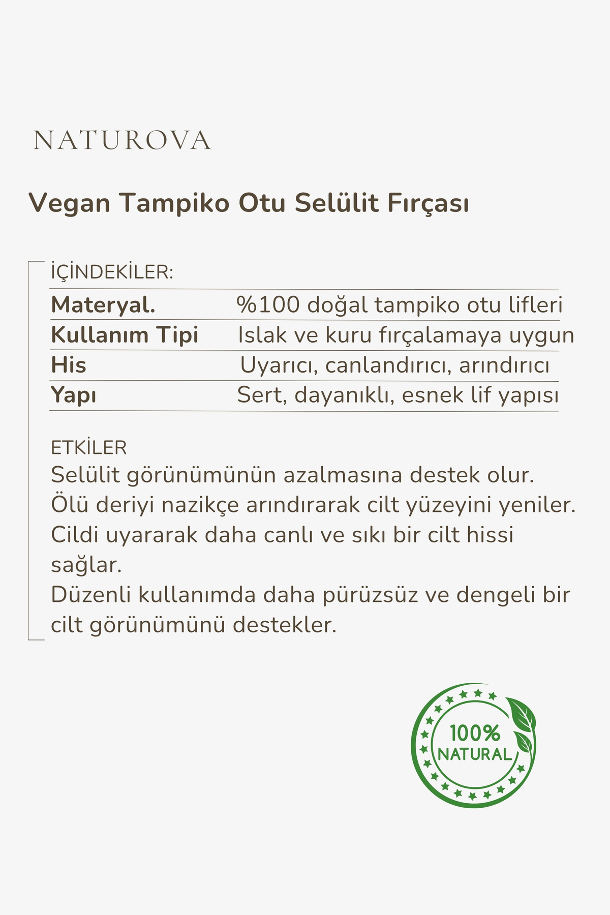 Tampiko Otu Vegan Vücut Fırça - Selülit Karşıtı — tampiko — تصویر 4 از 4