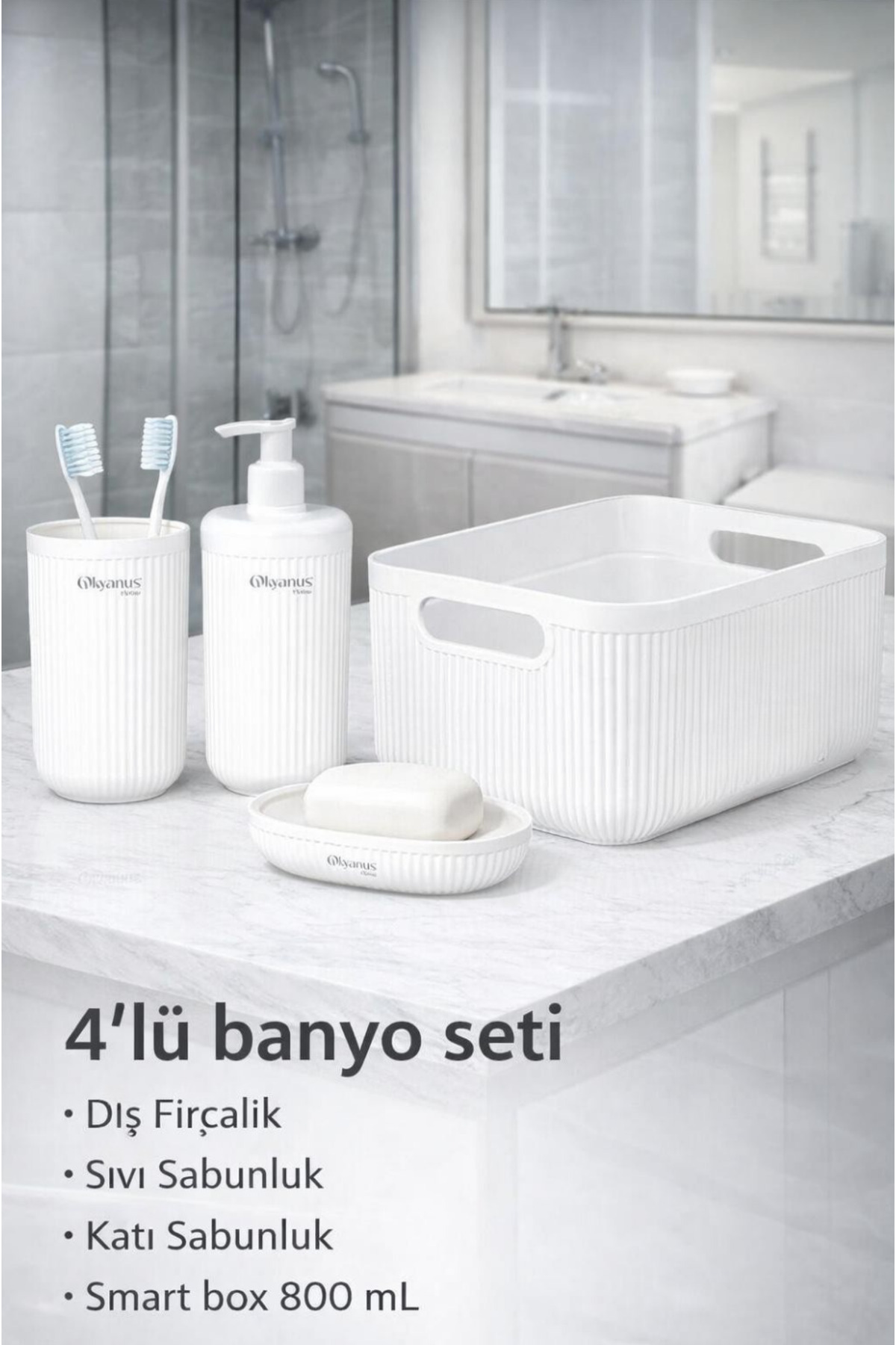 Okyanus Home Linea Box 4'lü Banyo Seti - Fiyatı, Yorumları