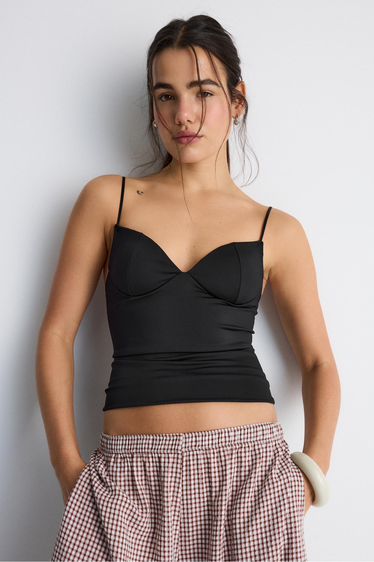 Stradivarius Korse Tarzı Top