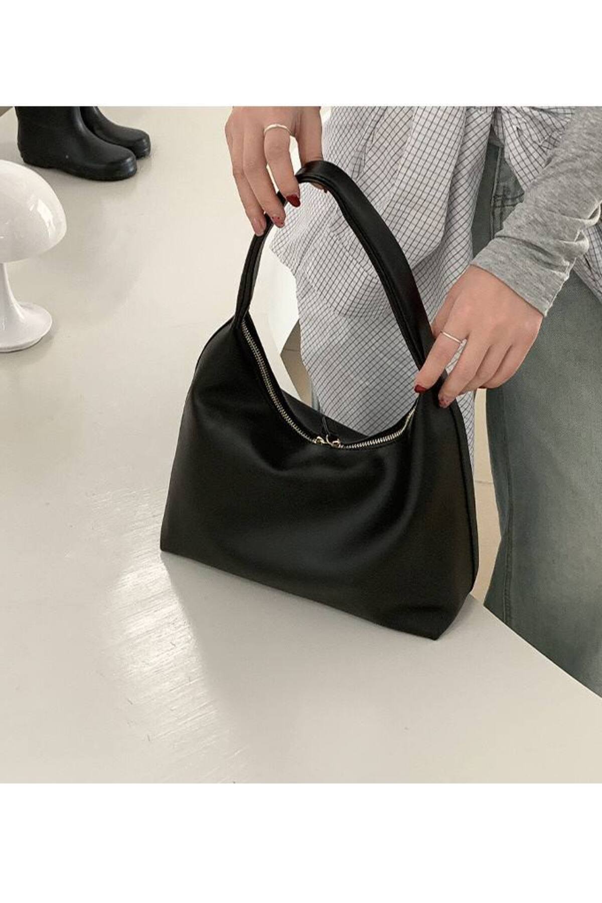 Black BARLEY Women's Retro-Style Handbag and Shoulder Bag görünüm 3