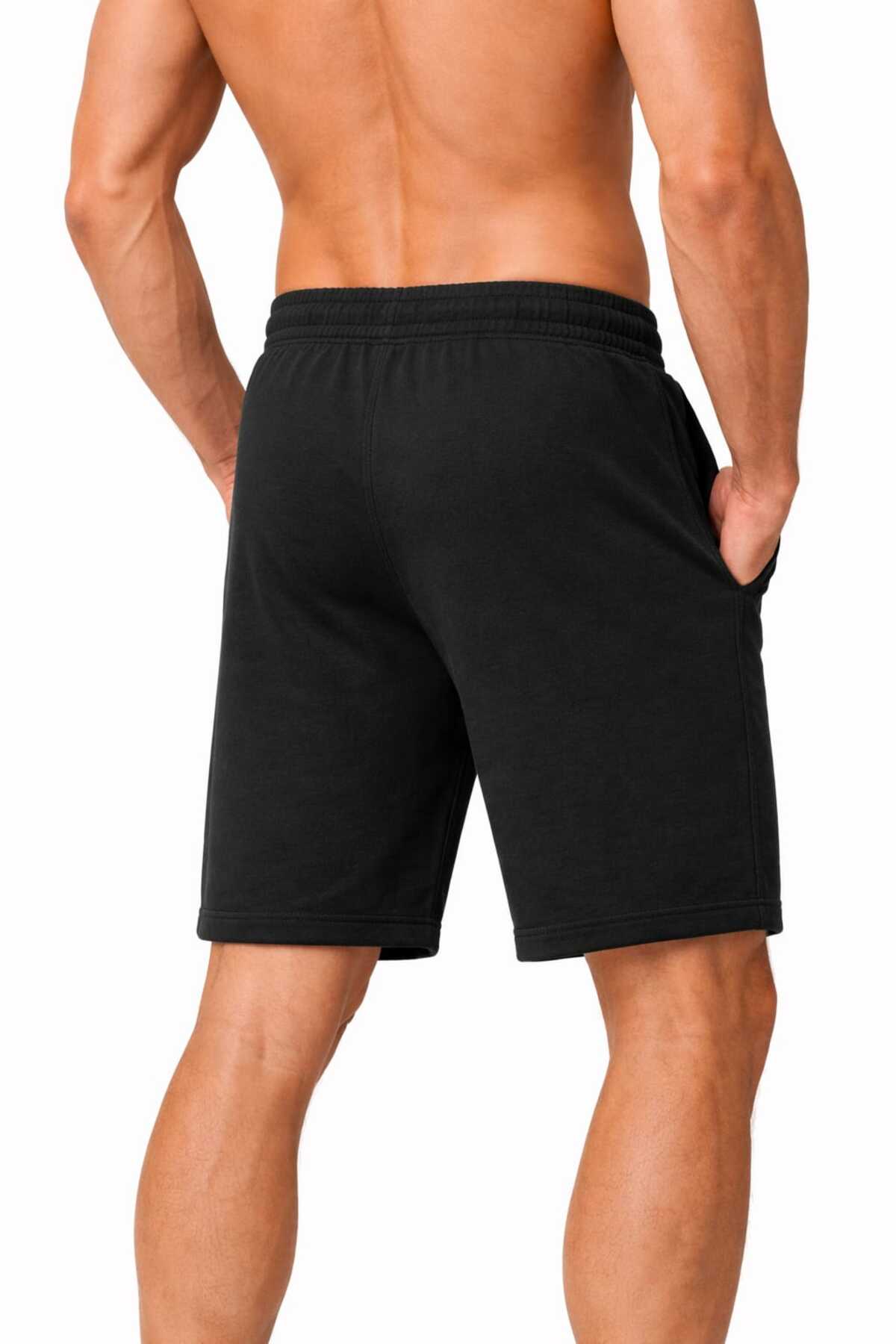 MODA İLEMA Erkek Şort Spor Pamuklu Rahat Kalıp Cepli Yazlık Şort S-7XL Büyük Beden 5 Renk görsel 2