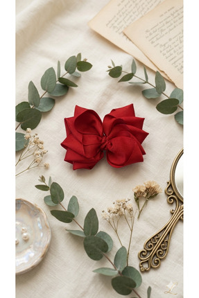 ROSE BERRY kırmızı kız çocuk toka özel gün bayram hediyelik