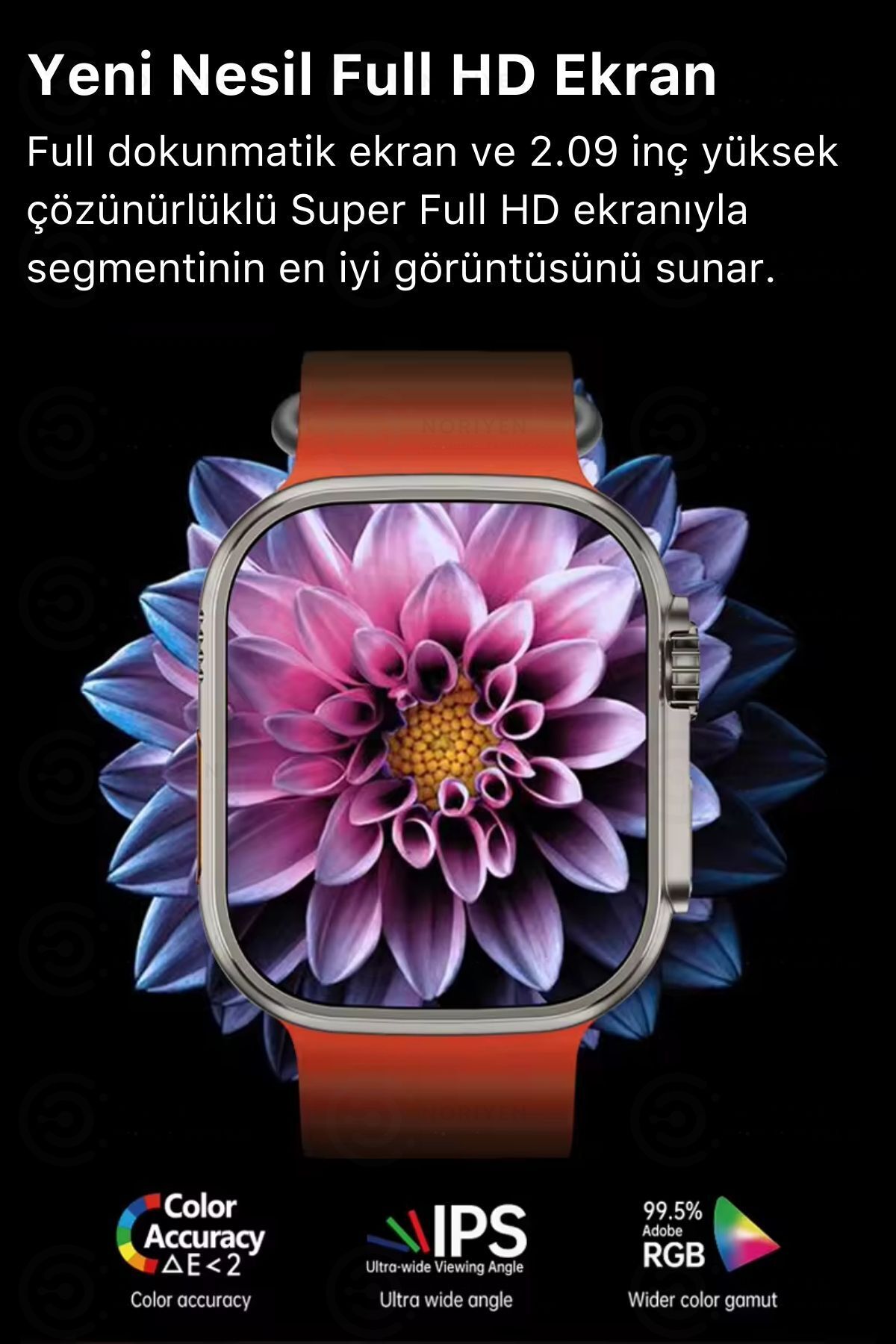 Watch 8 Ultra IOS Android Uyumlu 2.09 İnç Çift Kordonlu Spor ve Sağlık Sensörlü Akıllı Saat