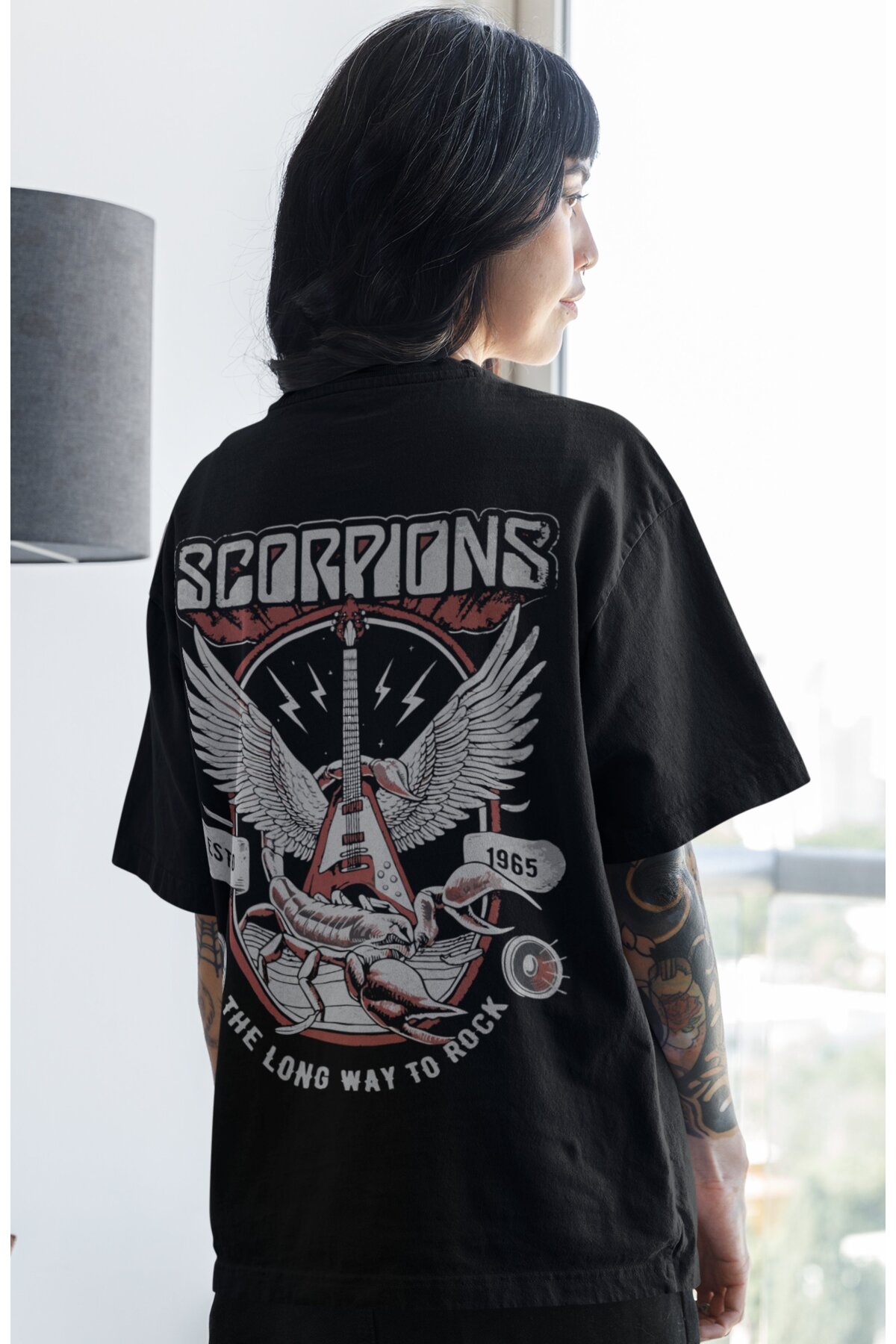 SEVBANO Scorpions Rock Metal Müzik Grubu Sırt Baskılı Unisex
