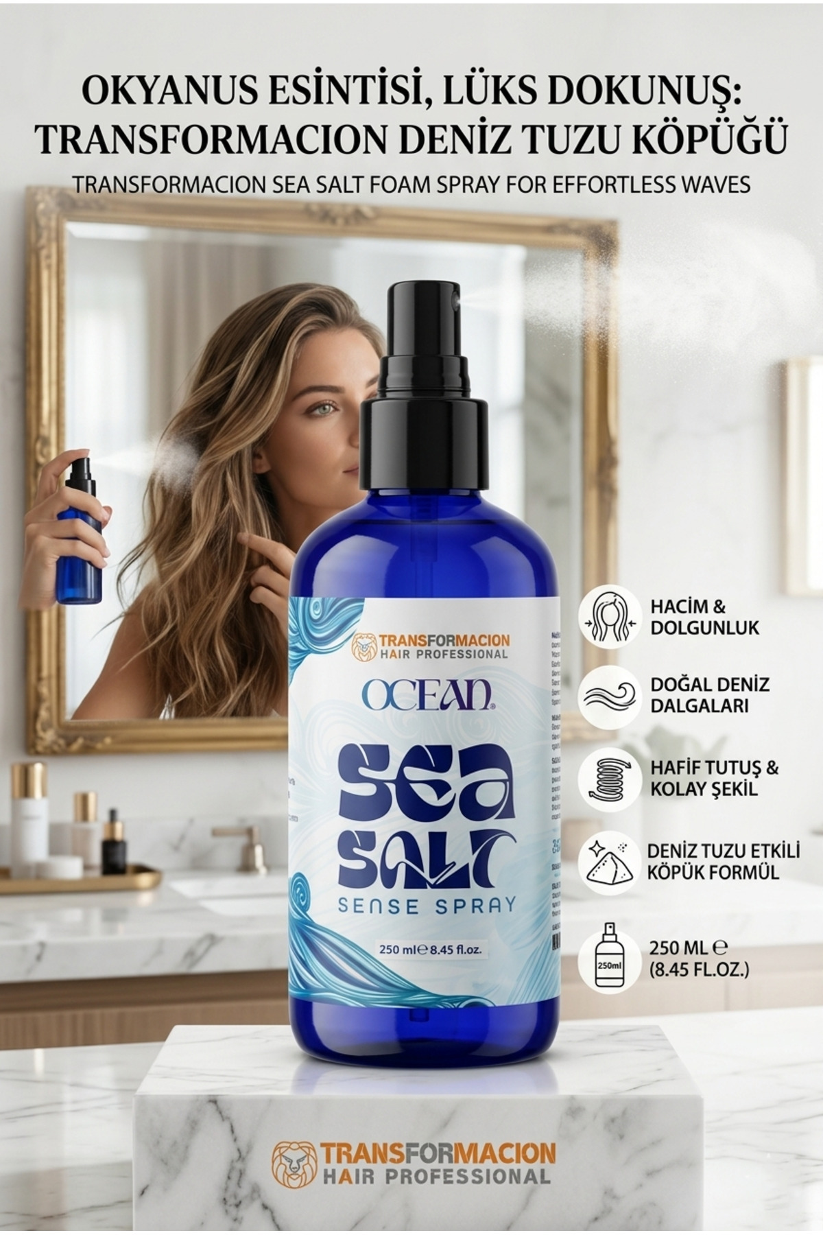 Deniz Tuzu Spreyi | Plaj Dalgası Hacim Veren Saç Şekillendirici 250 ml 723068 — 7430000723068 — تصویر 2 از 2