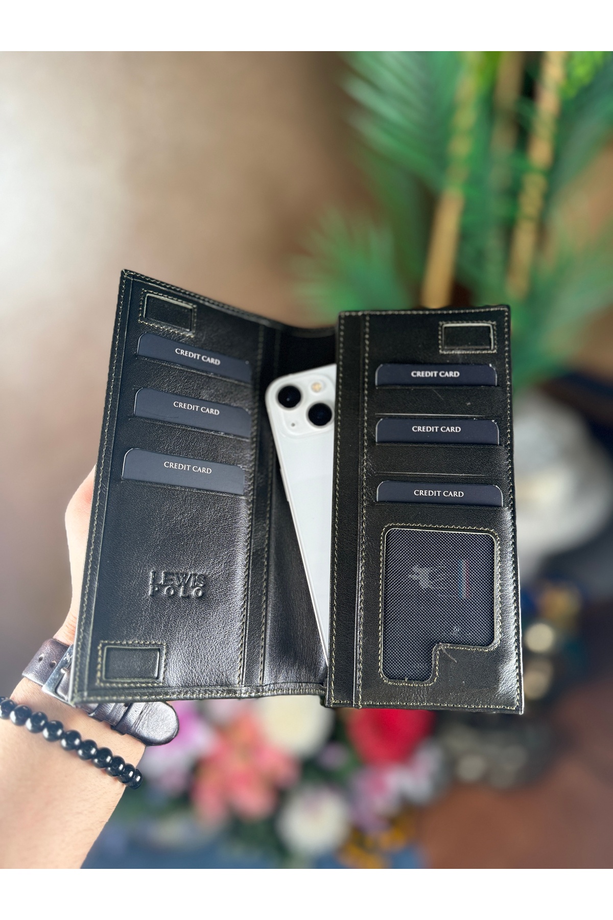 LEWİS POLO Jena Genuine Leather Convenient Unisex Green Men's