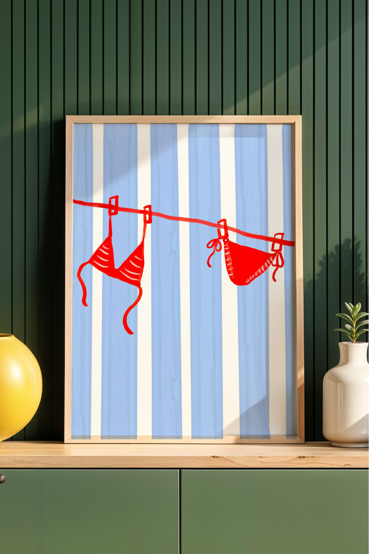 Bikini Tablo Yazlık Plaj Temalı Modern Poster Duvar Dekoru Çerçevesiz