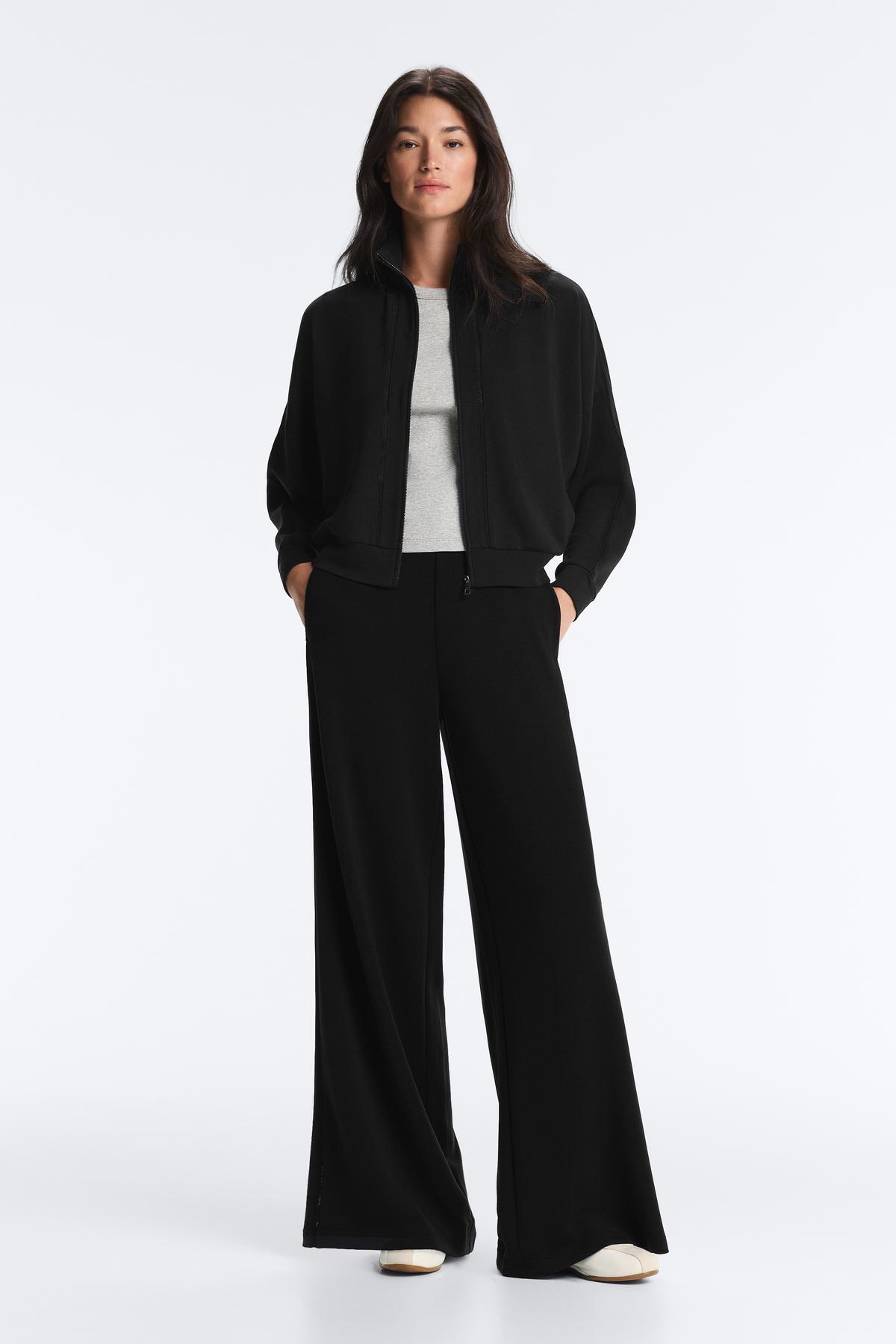 Oysho  Modal ajur detaylı geniş paça pantolon - Görsel 2