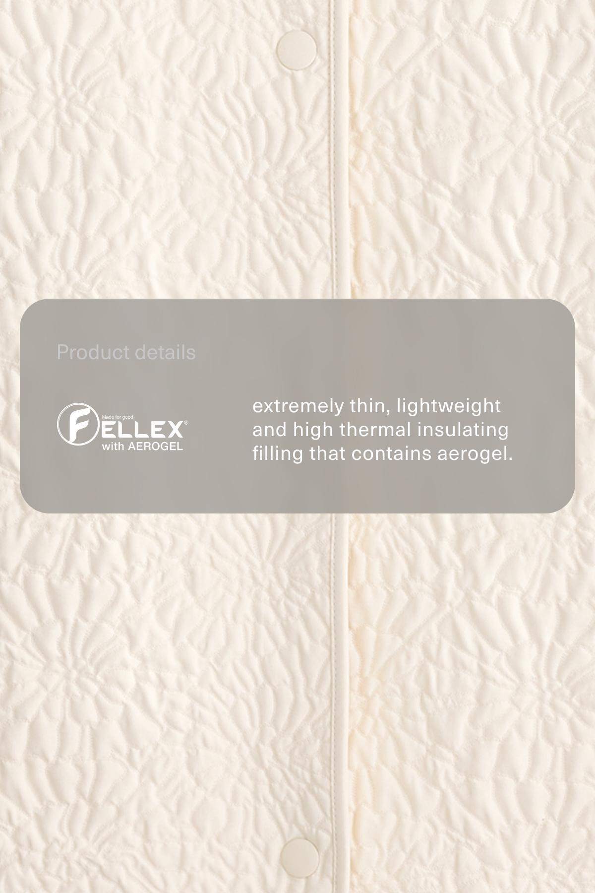 Oysho  FELLEX® AEROGEL dolgulu çiçekli ceket - Görsel 3