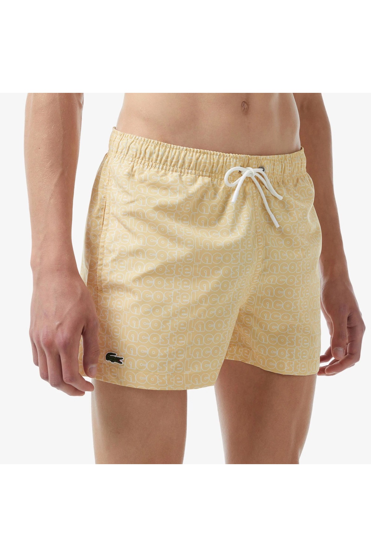 Lacoste Men's Patterned Yellow Sea Shorts