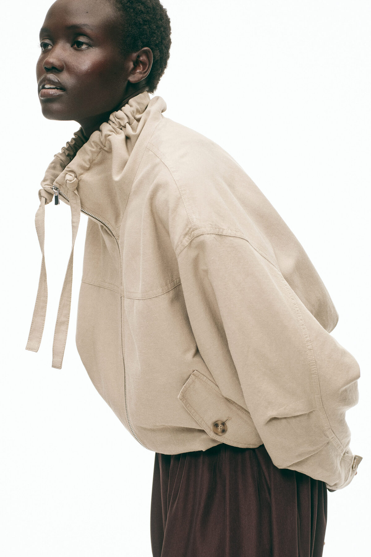 H&M Keten Karışımlı Ceket görsel 5