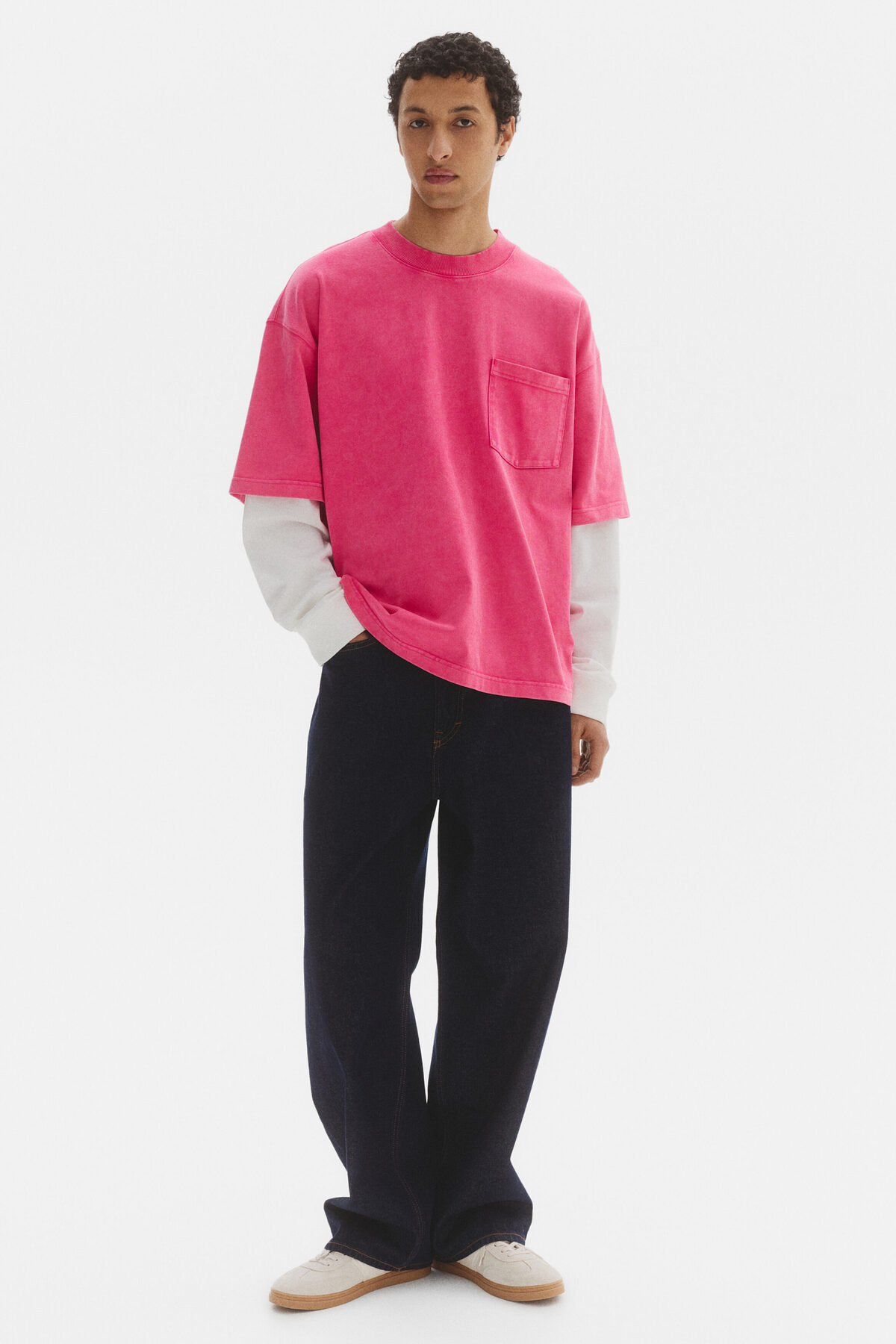کفش بیرونی مردانه جیر بژ E01175580202 اچ اند ام تی شرت H&M