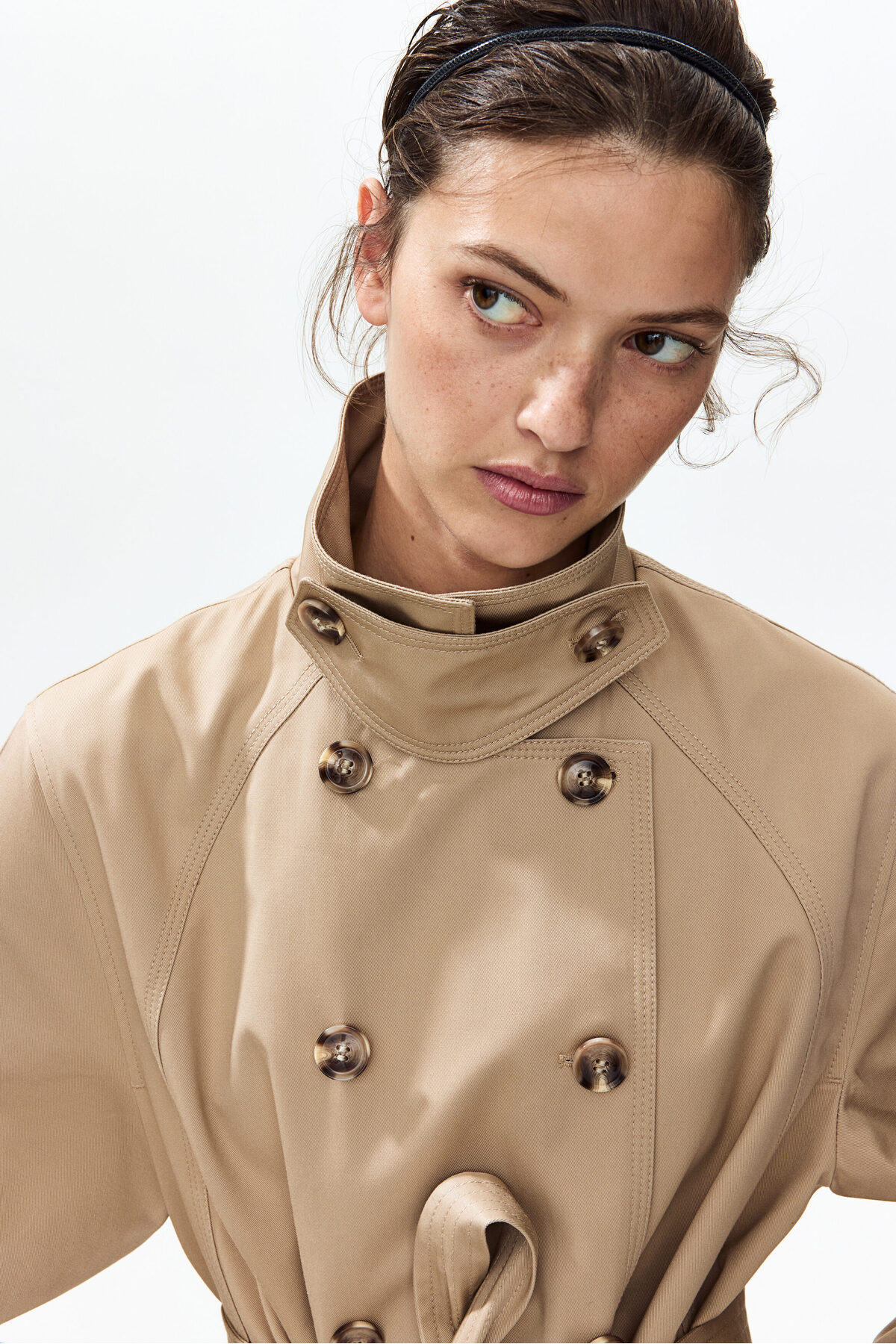 H&M  Boru Yakalı Trençkot - Görsel 2