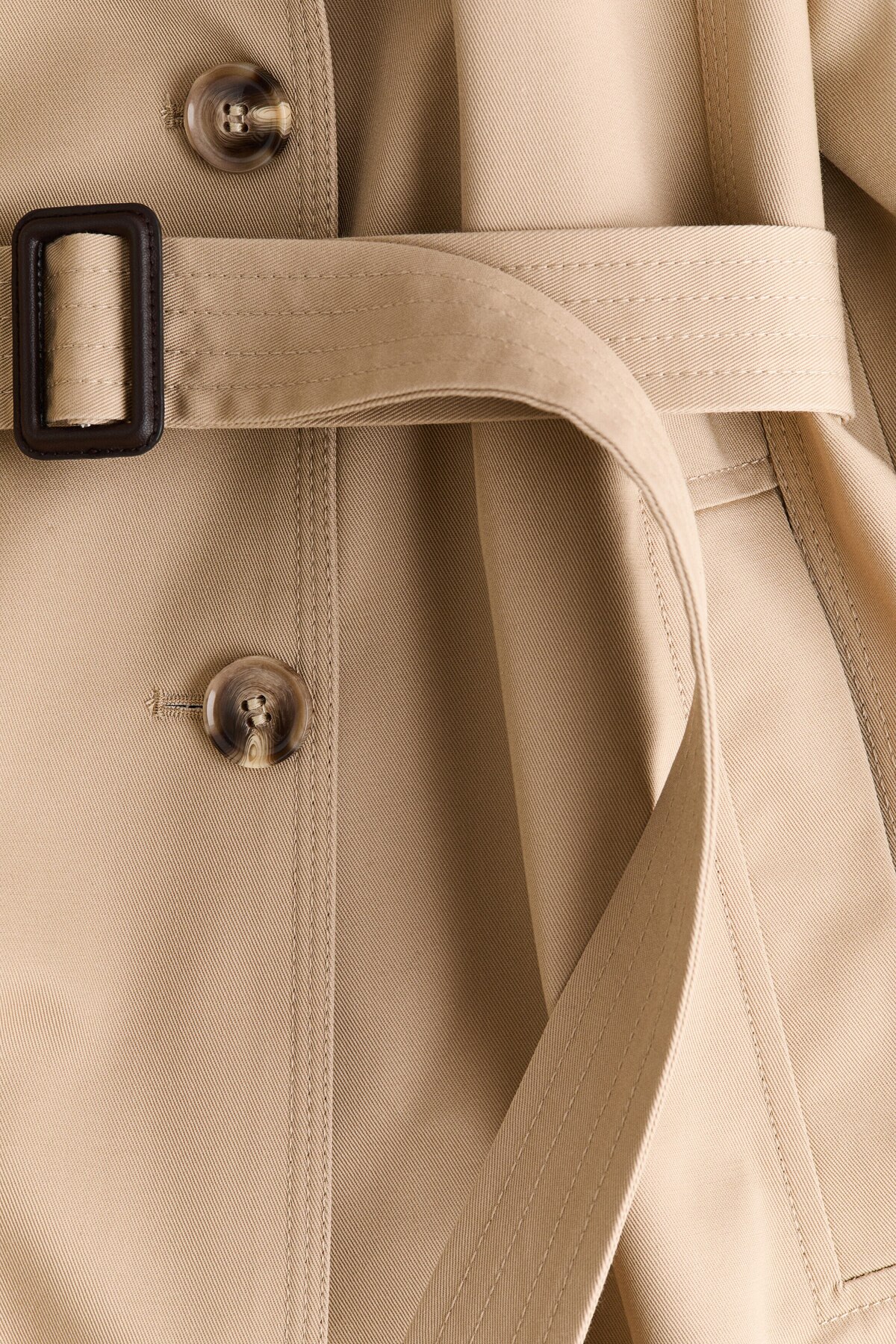 H&M  Boru Yakalı Trençkot - Görsel 8