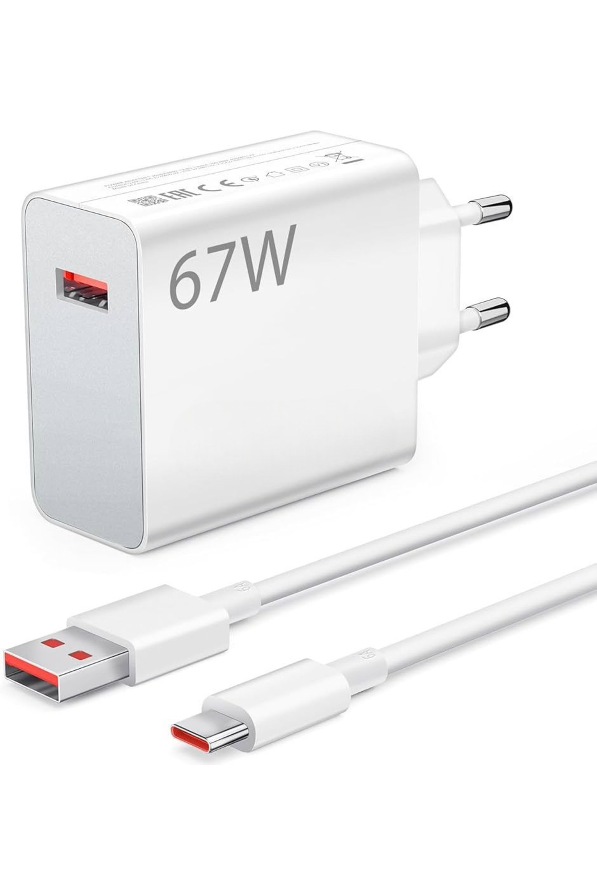Tecno/Spark/Camon/iNfinix/Note/Hot Uyumlu Ultra Uyumlu Hızlı Şarj 67W USB-C Type-C PD Şarj Cihazı