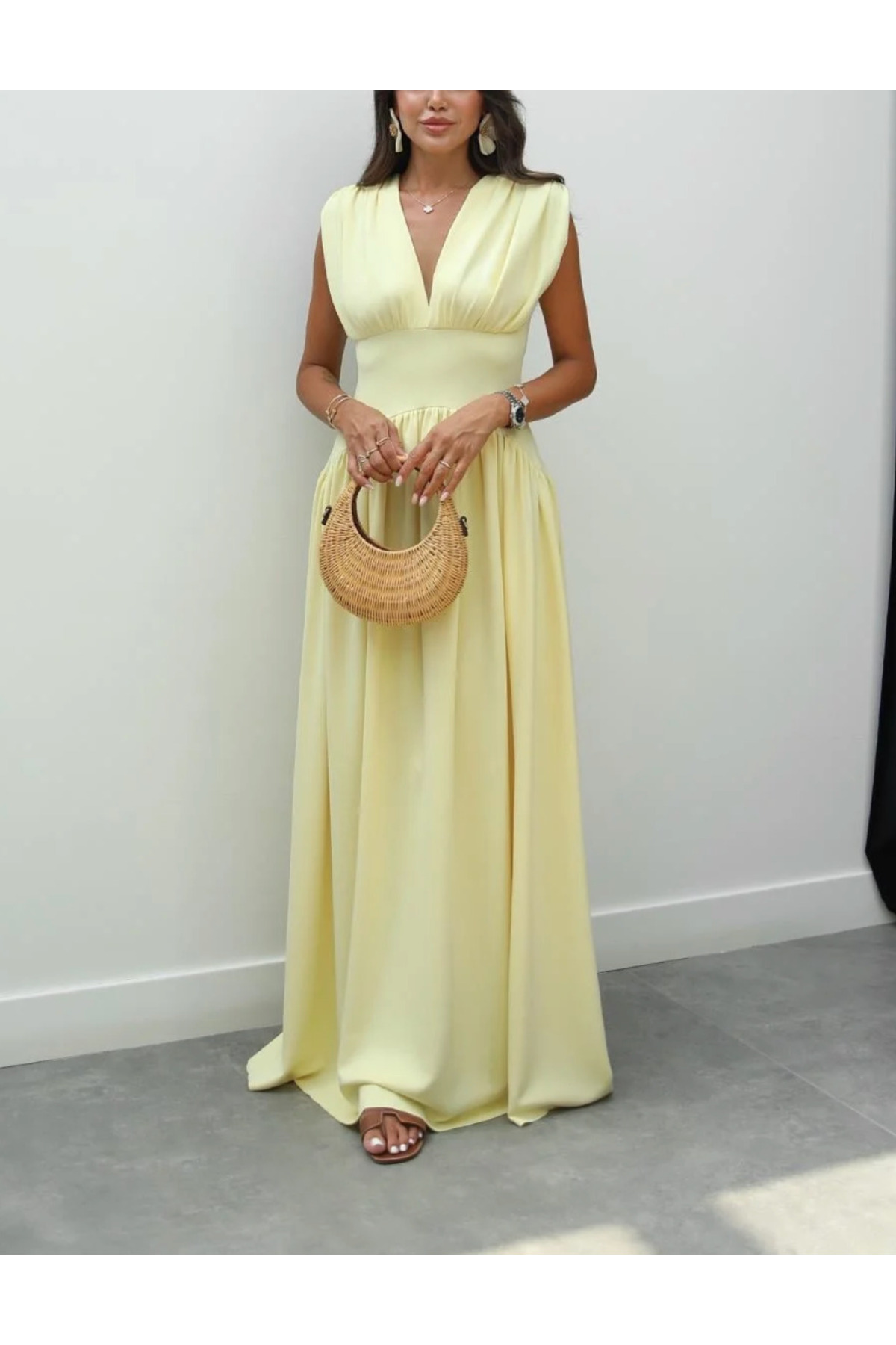 MareandCo V-Neck Waist-Fitted Modal Dress