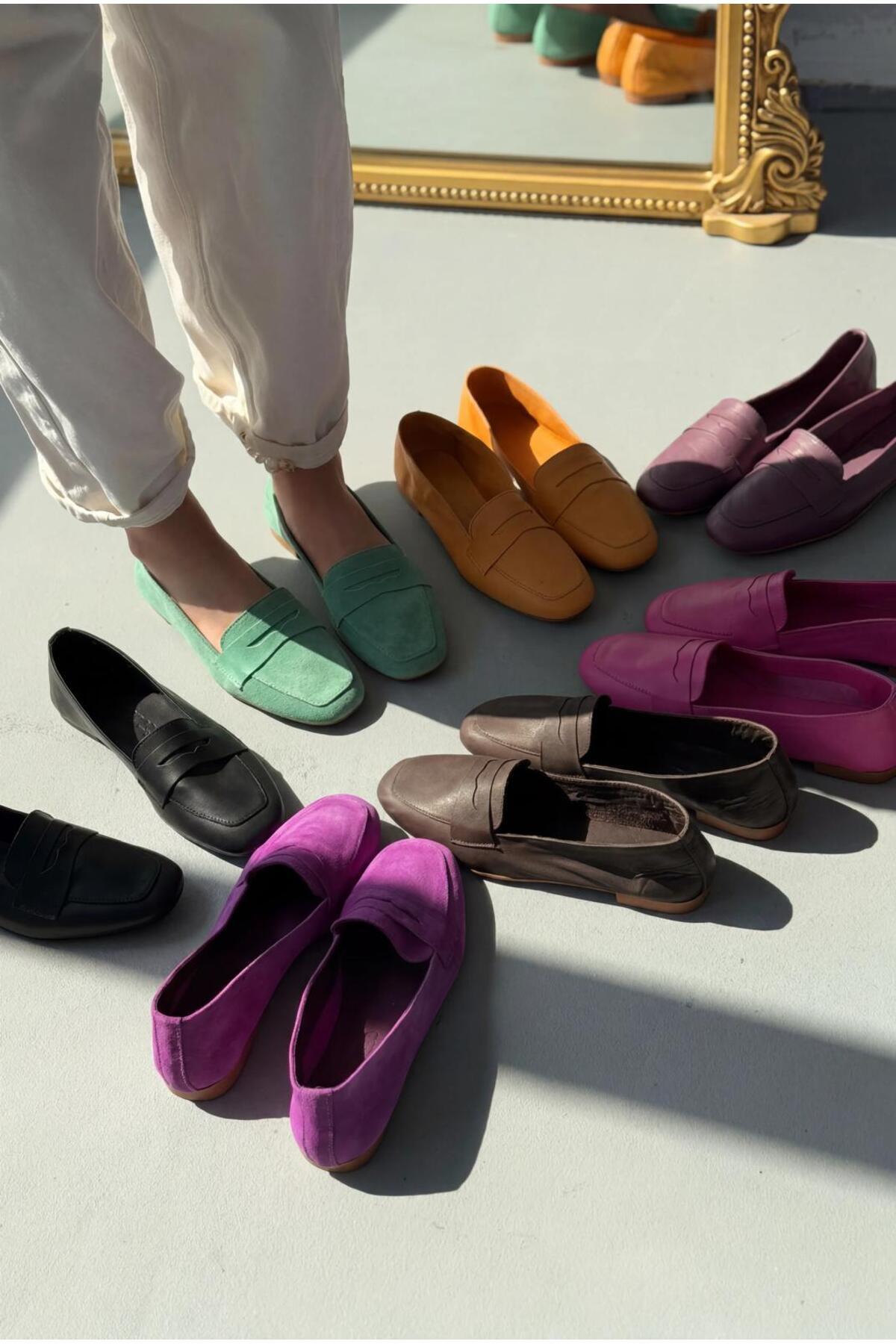 I Love Shoes Melniel Acıkahve Hakiki Deri Kadın Loafer görsel 7