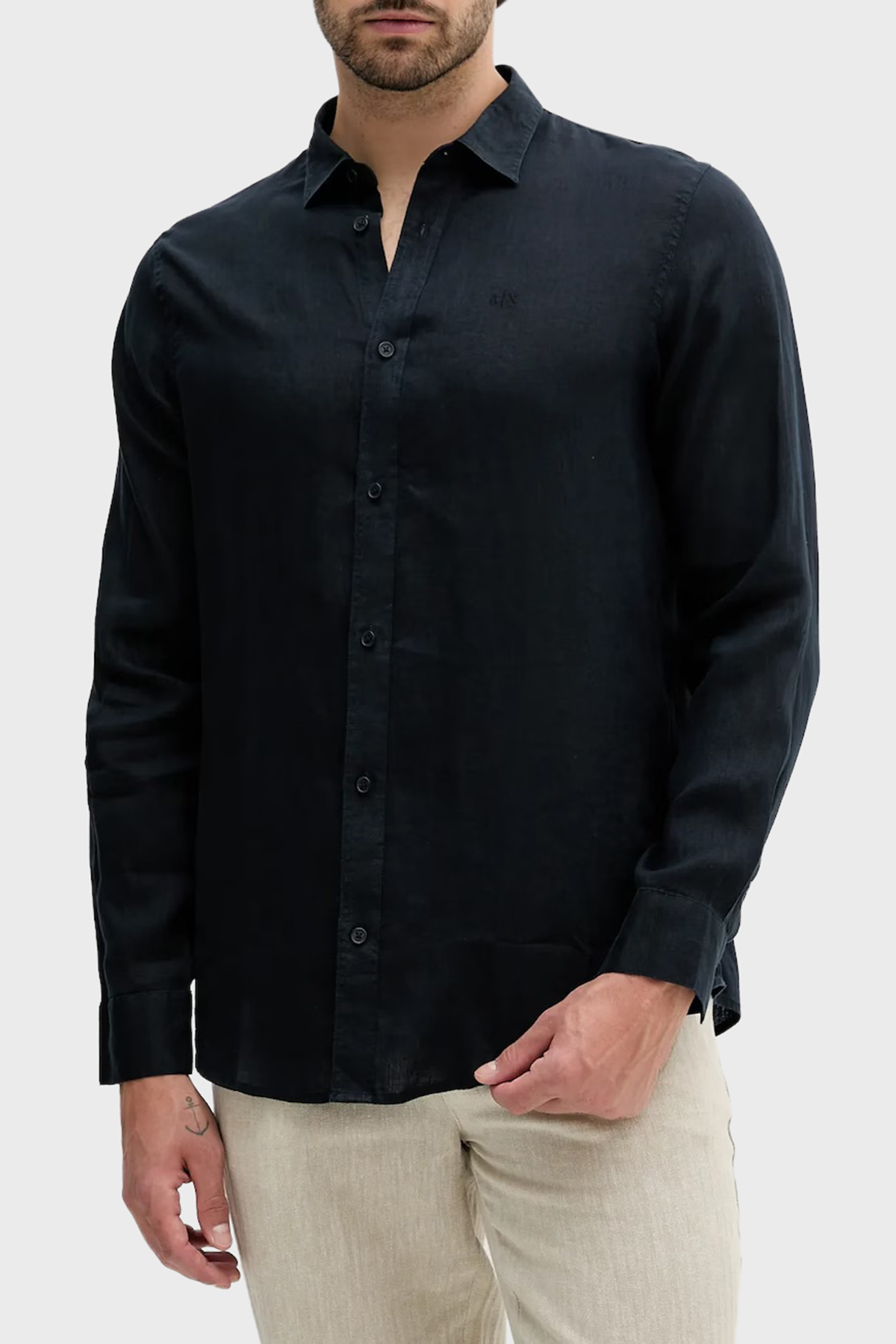 پیراهن مردانه یقه کلاسیک ۱۰۰٪ کتان سایز معمولی XM001221 AF14619 UB101 آرمانی اکسچنج پیراهن Armani Exchange