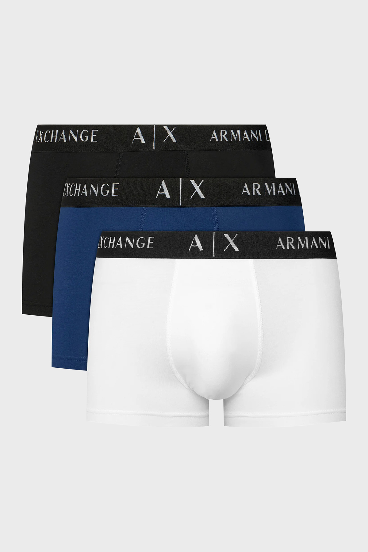 شورت بوکس مردانه طرح کمربندی طرح پنبه‌ای، بسته ۳ عددی، مدل BOXER XM000871 AF13682 MB581 آرمانی اکسچنج باکسر Armani Exchange