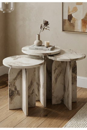 Skandi homeworks Nala 3'lü Zigon Sehpa