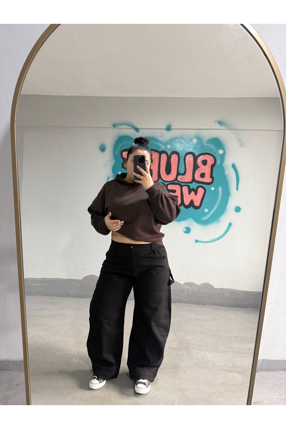 Bluff  Büyük Beden Unısex Simsiyah Baggy