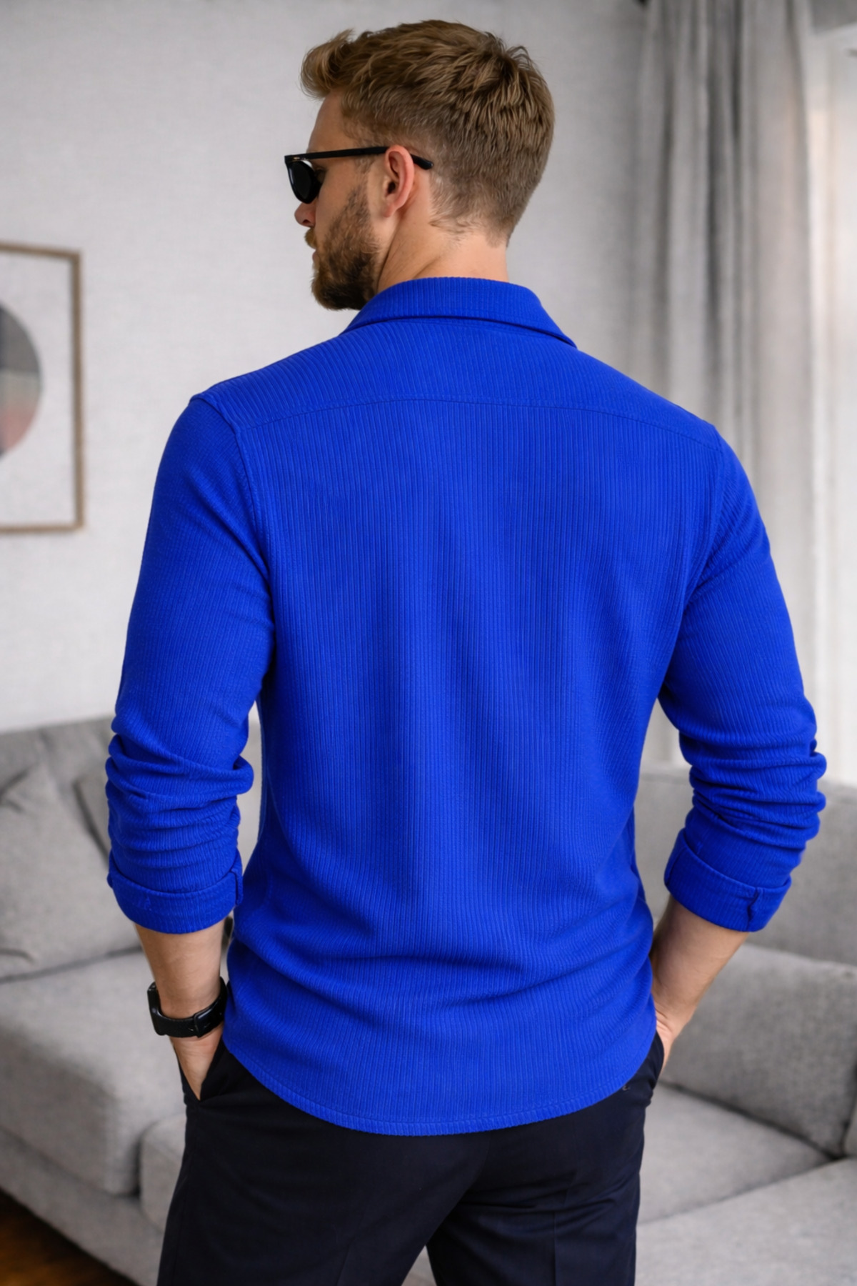 Erkek Fitilli Gömlek – Regular Fit Rahat Kesim, Modern ve Şık Tasarım
