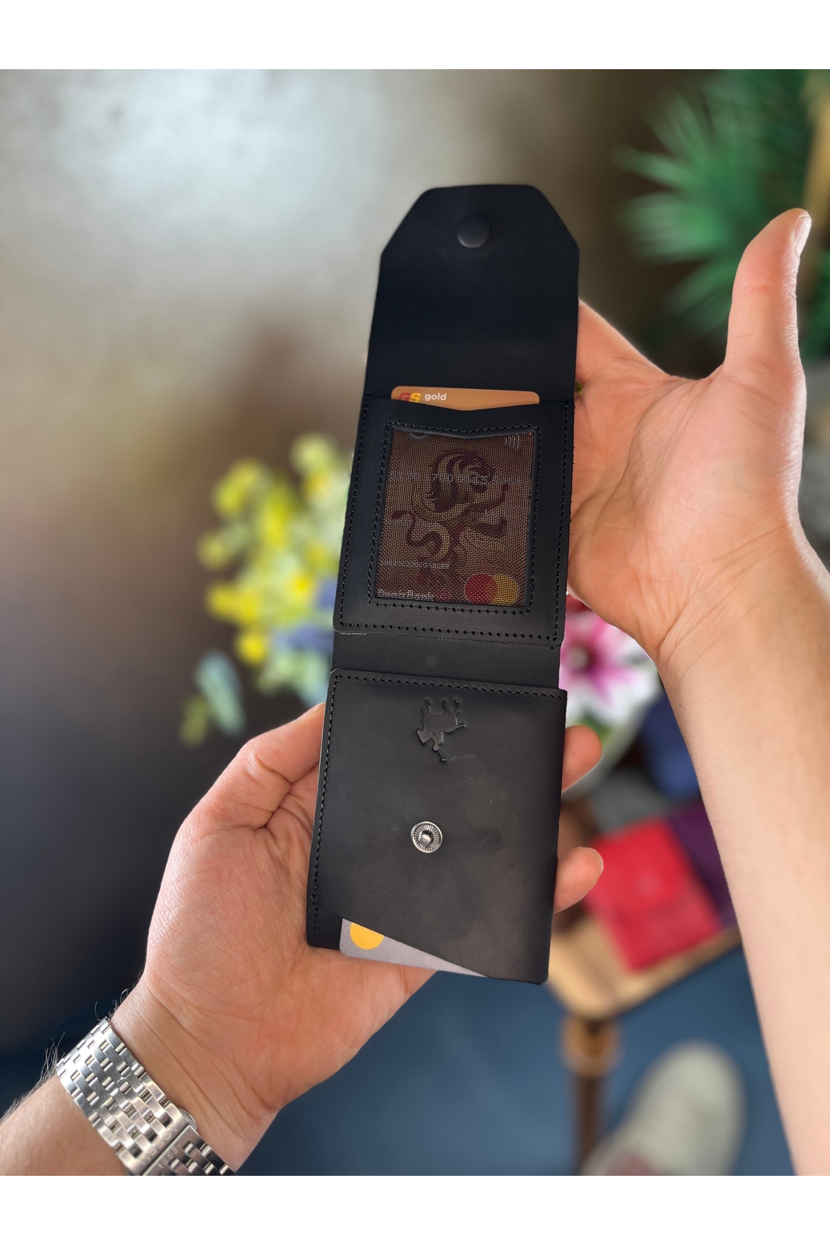 LEWİS POLO  Viral Hakiki Deri Bol Kartlıklı Kullanışlı SİYAH unisex Cüzdanı - Görsel 5