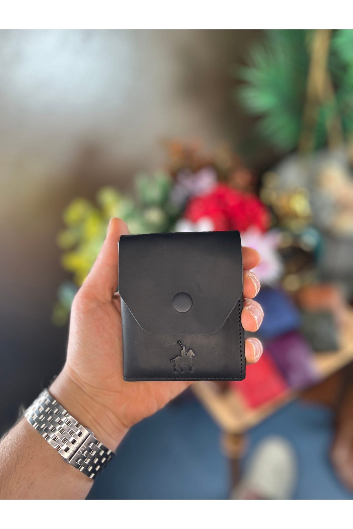LEWİS POLO  Viral Hakiki Deri Bol Kartlıklı Kullanışlı SİYAH unisex Cüzdanı - Görsel 4
