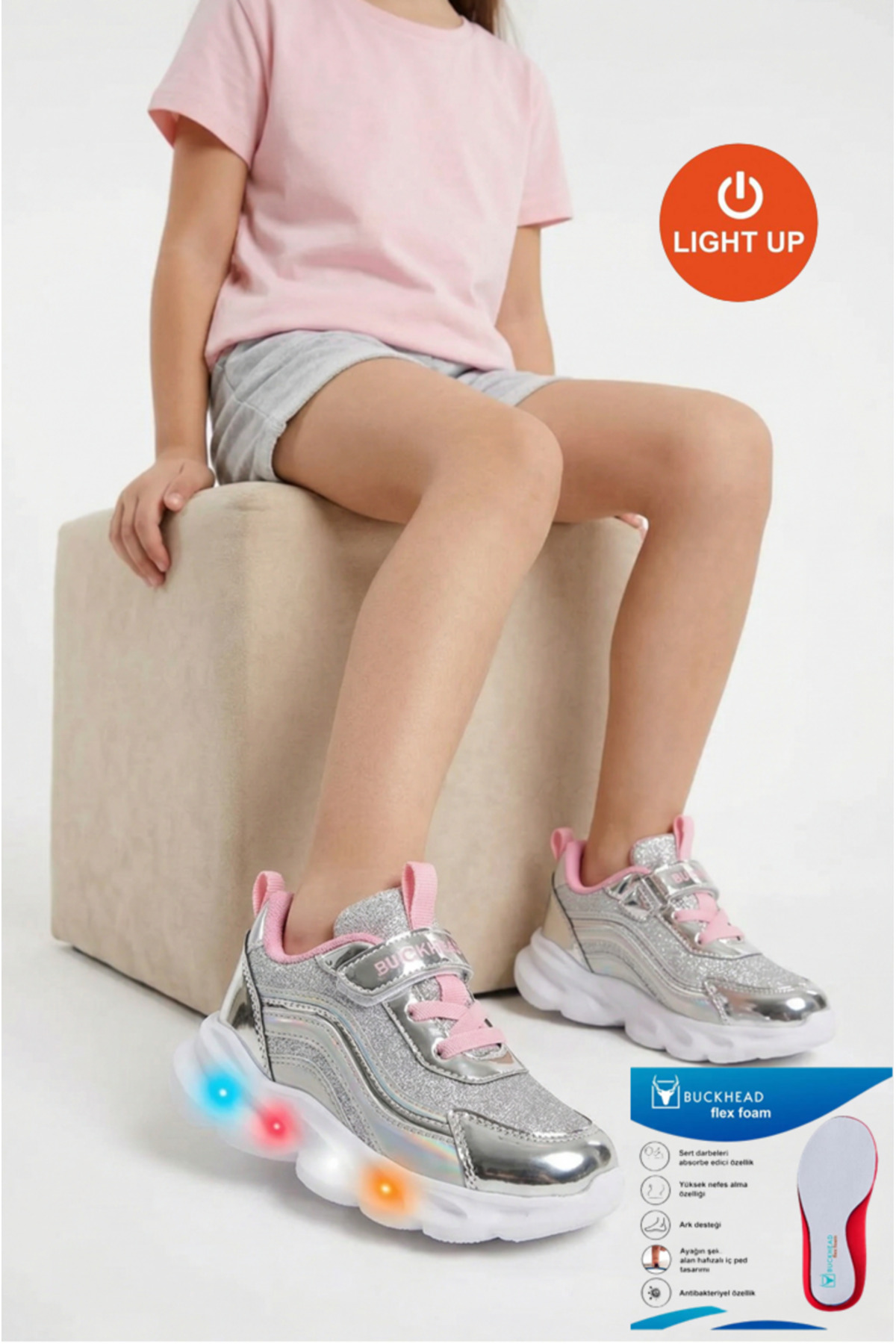 ® | Glsy Shiny Illuminated Girls' Sports Shoes – Bright Design Comfortable & Lightweight