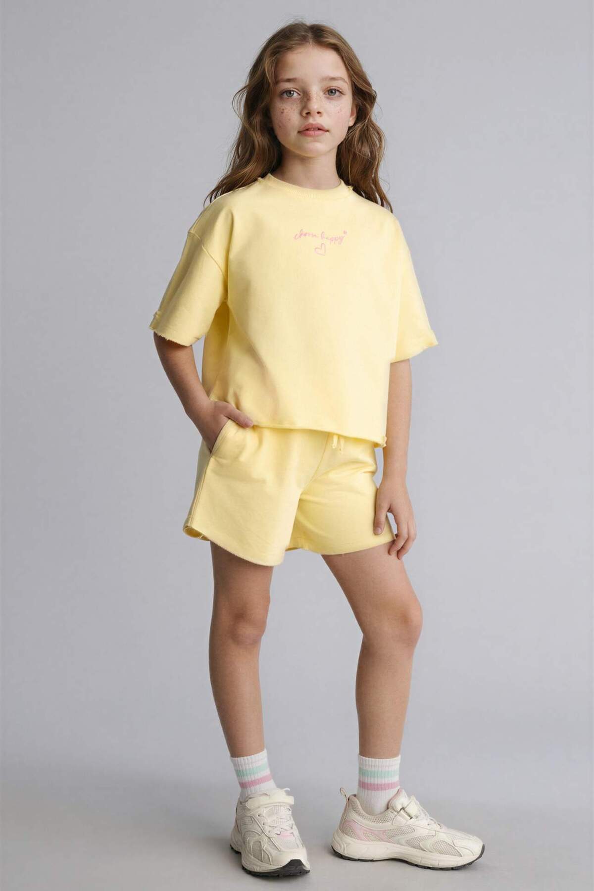 Sweatshirt Fabric 2pcs Set Girls H5745A826SM