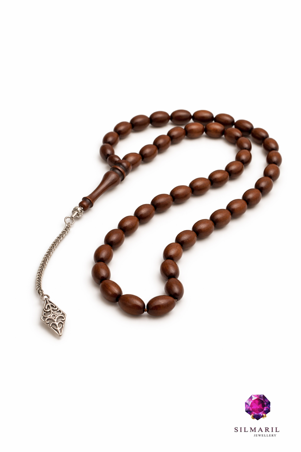 Yoğun Kuka Tespih Üçgen Figürlü Sistemli Püskül Koleksiyonluk Erkek Aksesuar Doğal — Silmaril Store (3)