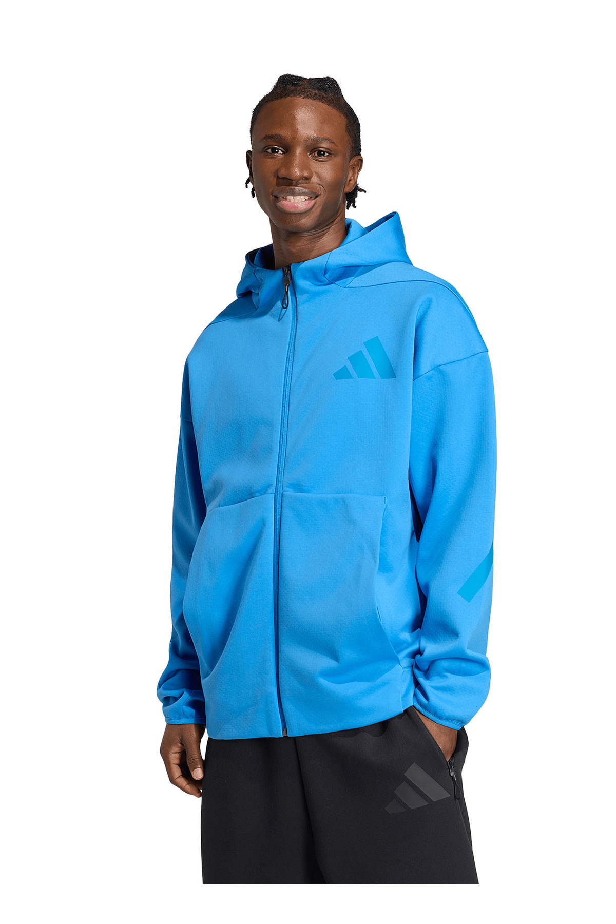 Normal Zip adidas KE4681 M Z.N.E. FZ Mavi Normal Düz Erkek Zip Ceket - Fiyatı ...