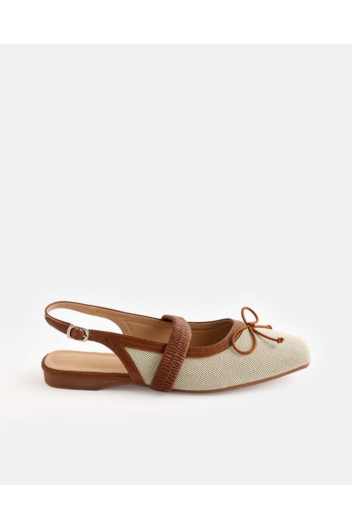 REDTAG Women Beige Raffia Mule With Bow