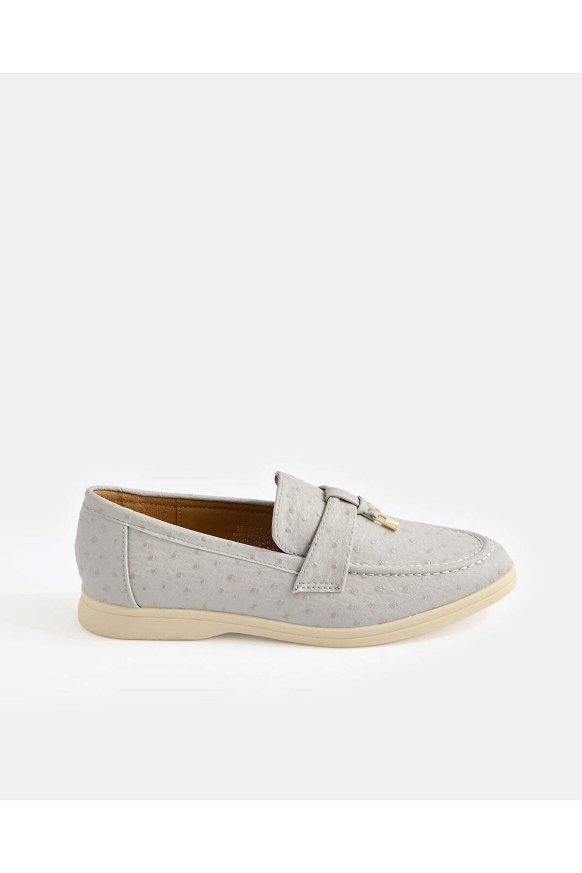 REDTAG Women Grey Textured Loafer Shoes