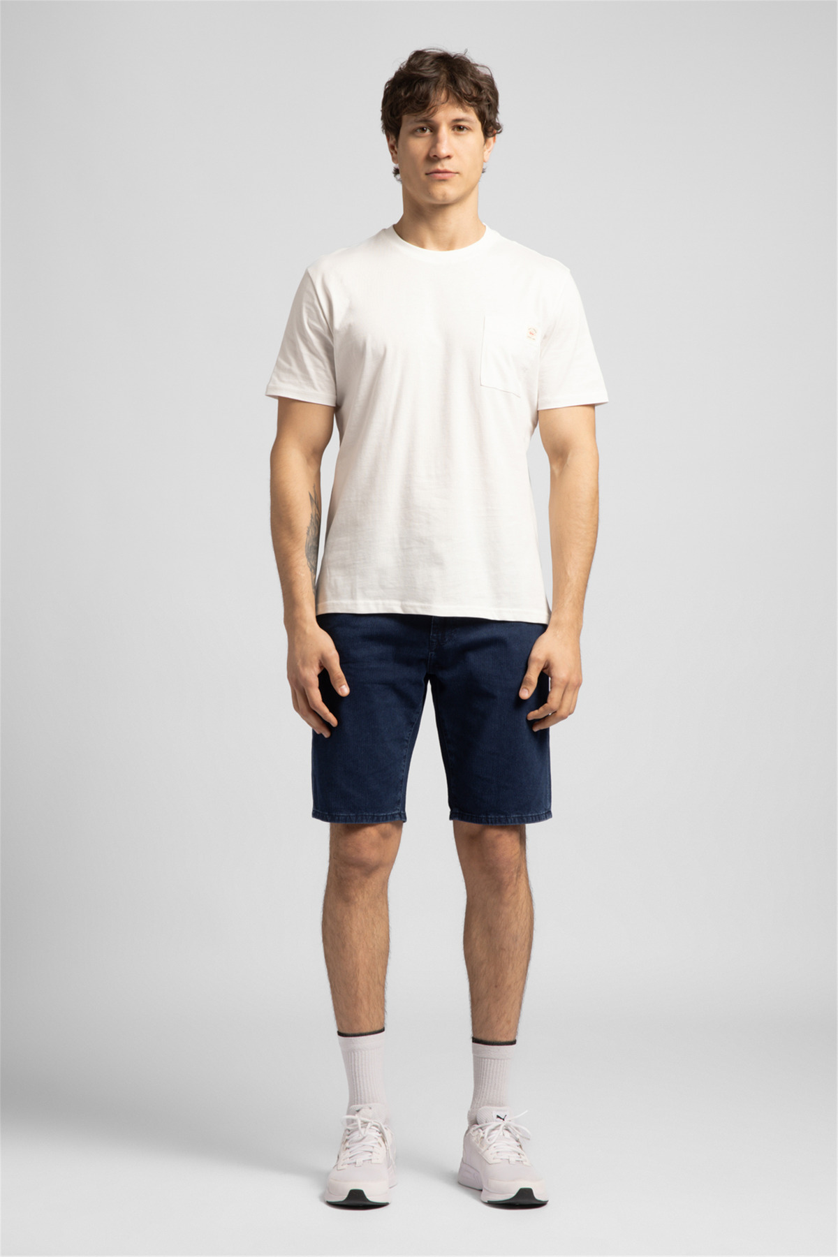 Vincent Men's Regular Fit 100% Cotton Basic Crew Neck T-Shirt White