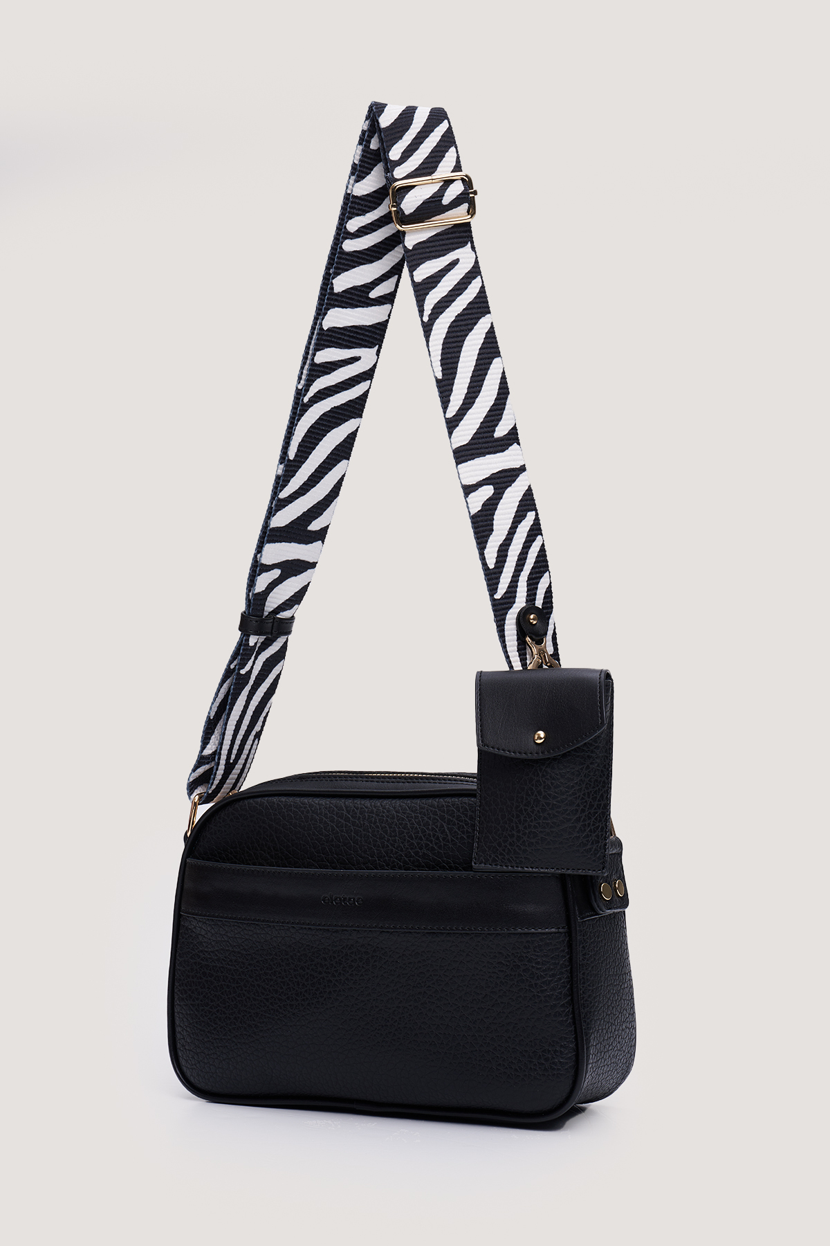 ELATAE Çok Gözlü Kadın Çapraz Çanta Cüzdan Charm Detaylı Günlük Şık Kullanım ELT0423