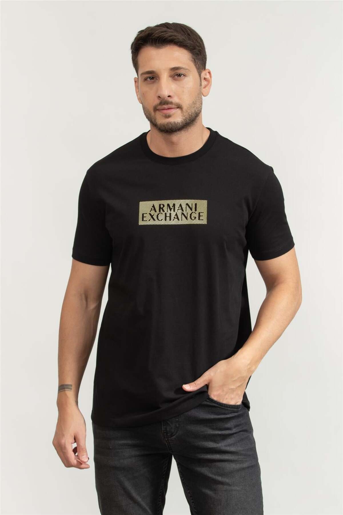 تی‌شرت یقه گرد مردانه مشکی آرمانی اکسچنج تی شرت Armani Exchange