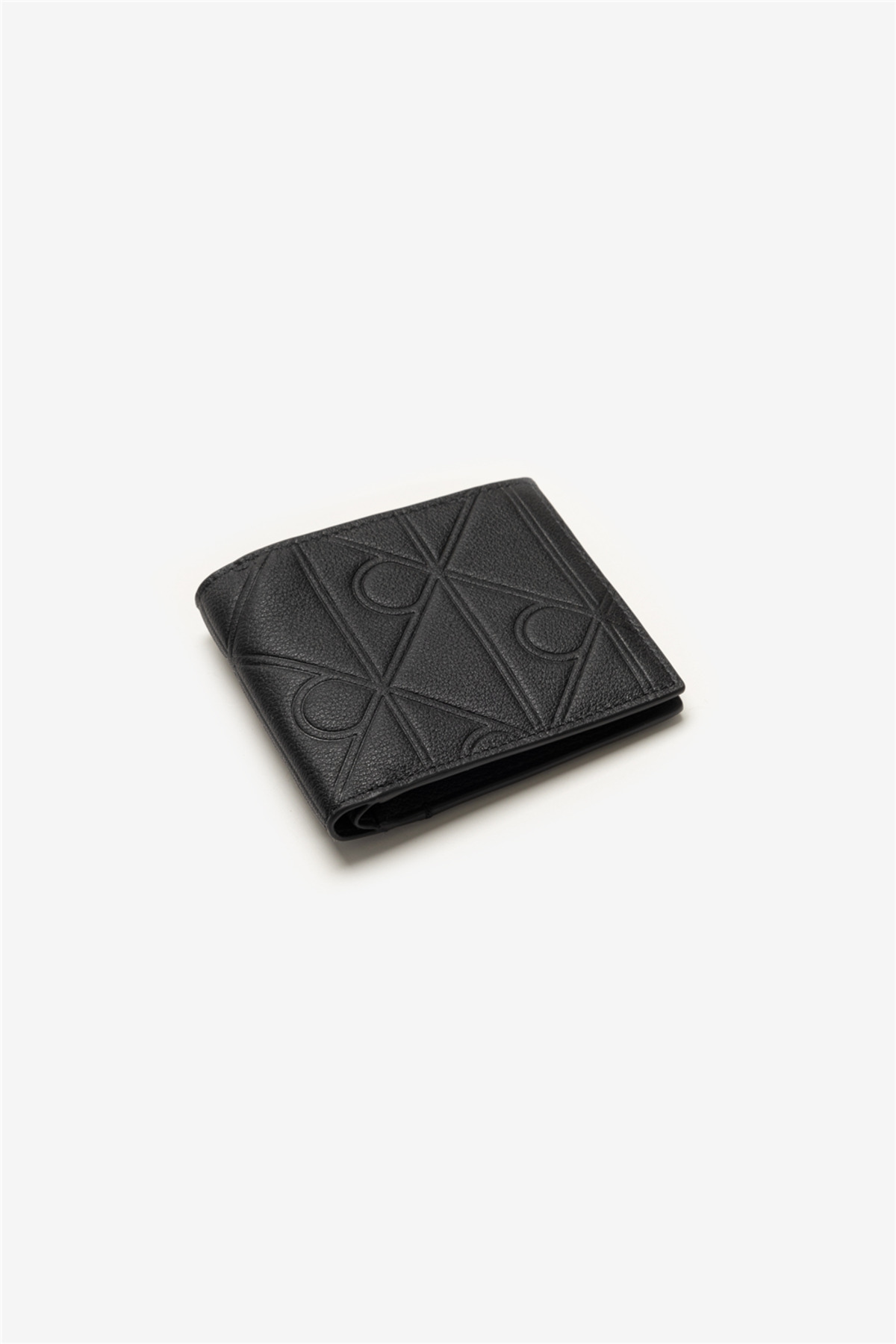 Calvin Klein Xl Emblem Aop Emboss Erkek Cüzdan Siyah görsel 3