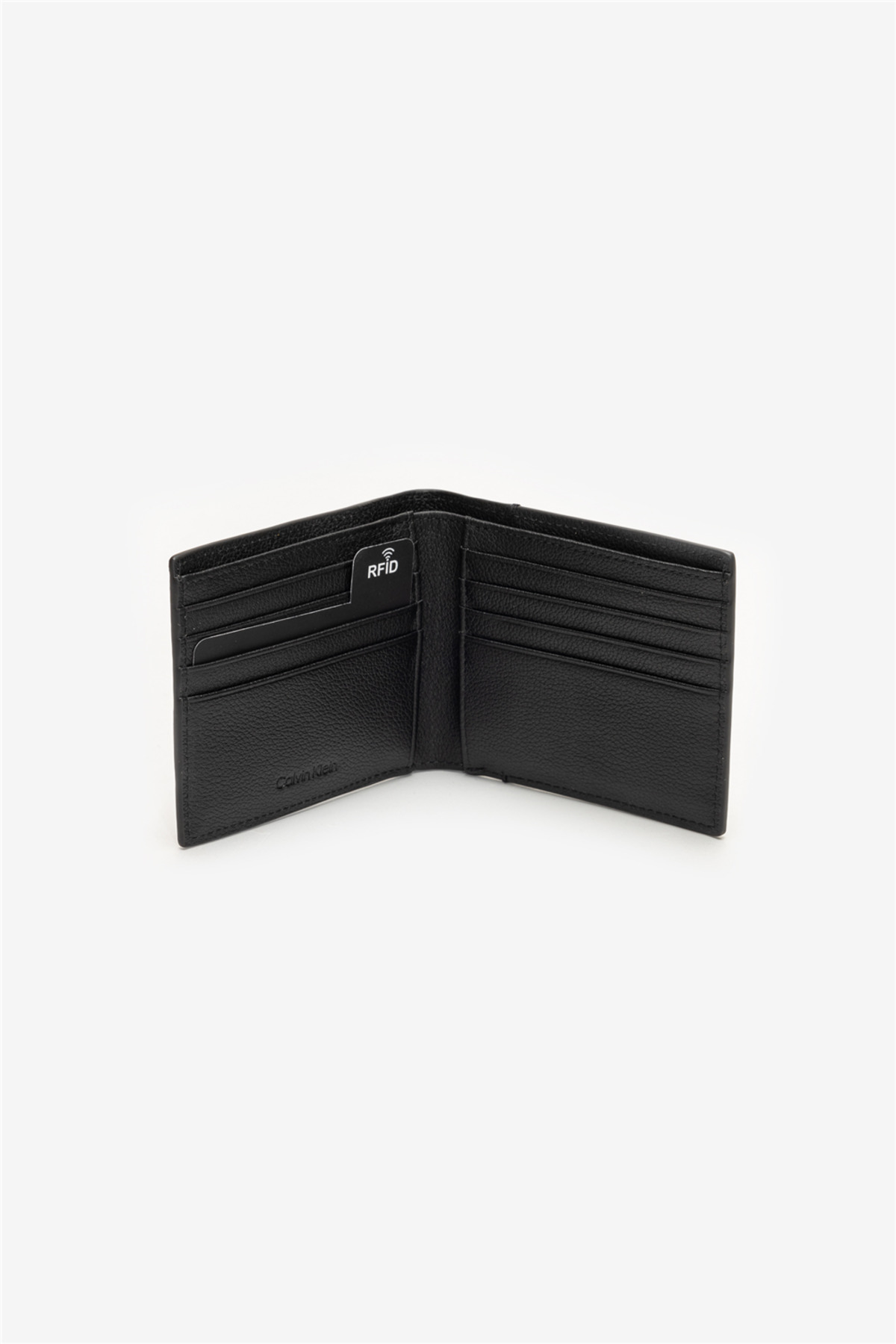Calvin Klein Xl Emblem Aop Emboss Erkek Cüzdan Siyah görsel 4
