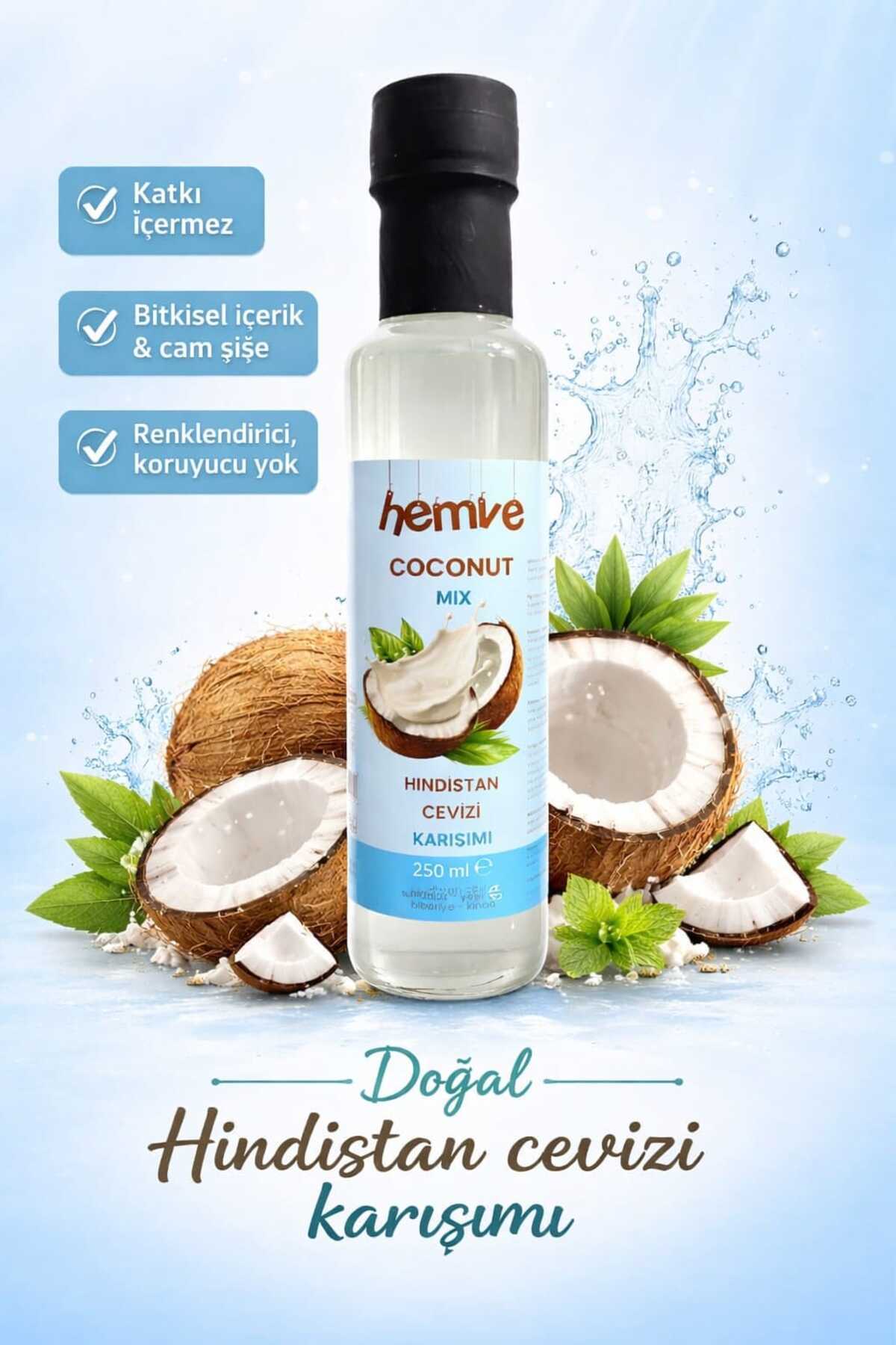HEMVE Coconut Fit Hindistan Cevizi Şurubu mix 250 ml-Detox Mix
