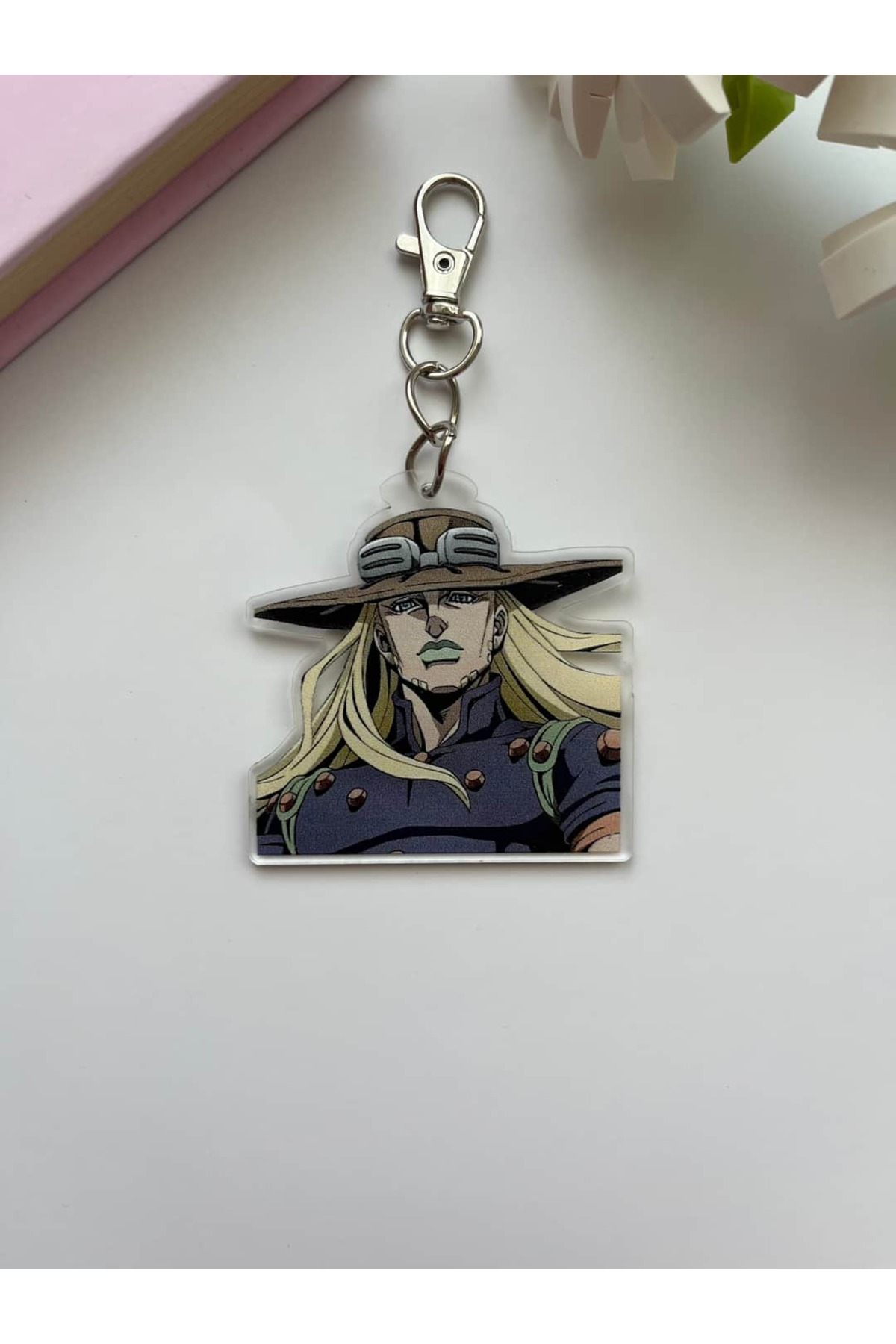 アクセサリー Johnny Hara Company Jojo Animesi Gyro Zeppeli Anime Anahtarlık / Çanta