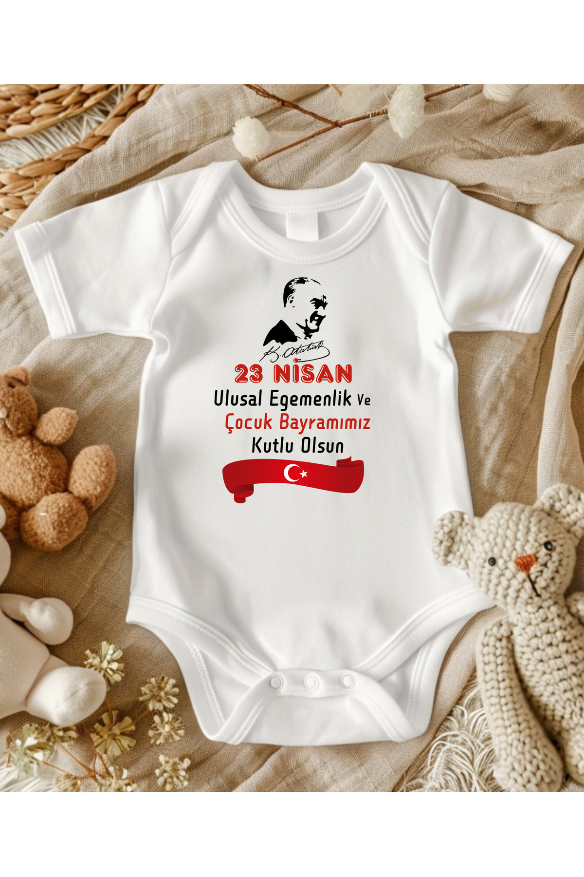 April 23 Designed Bodysuit Baby Bodysuit 100% Cotton Unisex