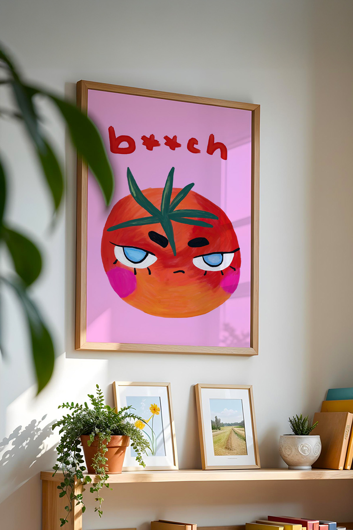 Domates Tablo Pop Art Mutfak Duvar Dekoru Modern Poster Çerçevesiz